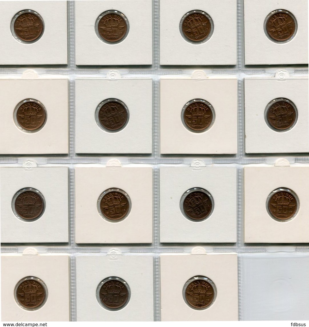 1978 Boudewijn I - 50 Centiem Proof - Type Mijnwerker - 15 Stuks FR    REF 1091 - 50 Cent