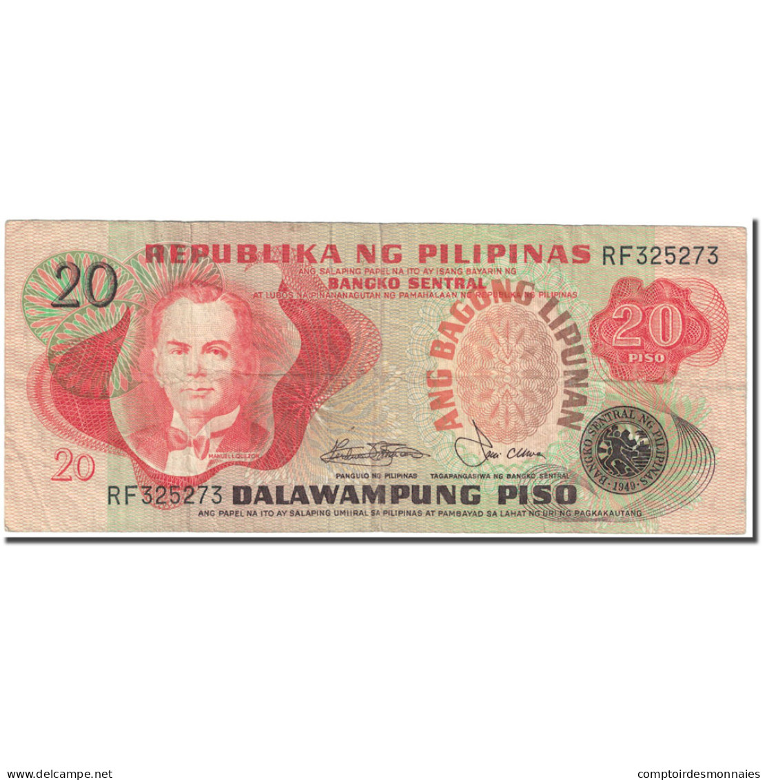 Billet, Philippines, 20 Piso, 1978, Undated (1978), KM:162b, TB - Philippinen