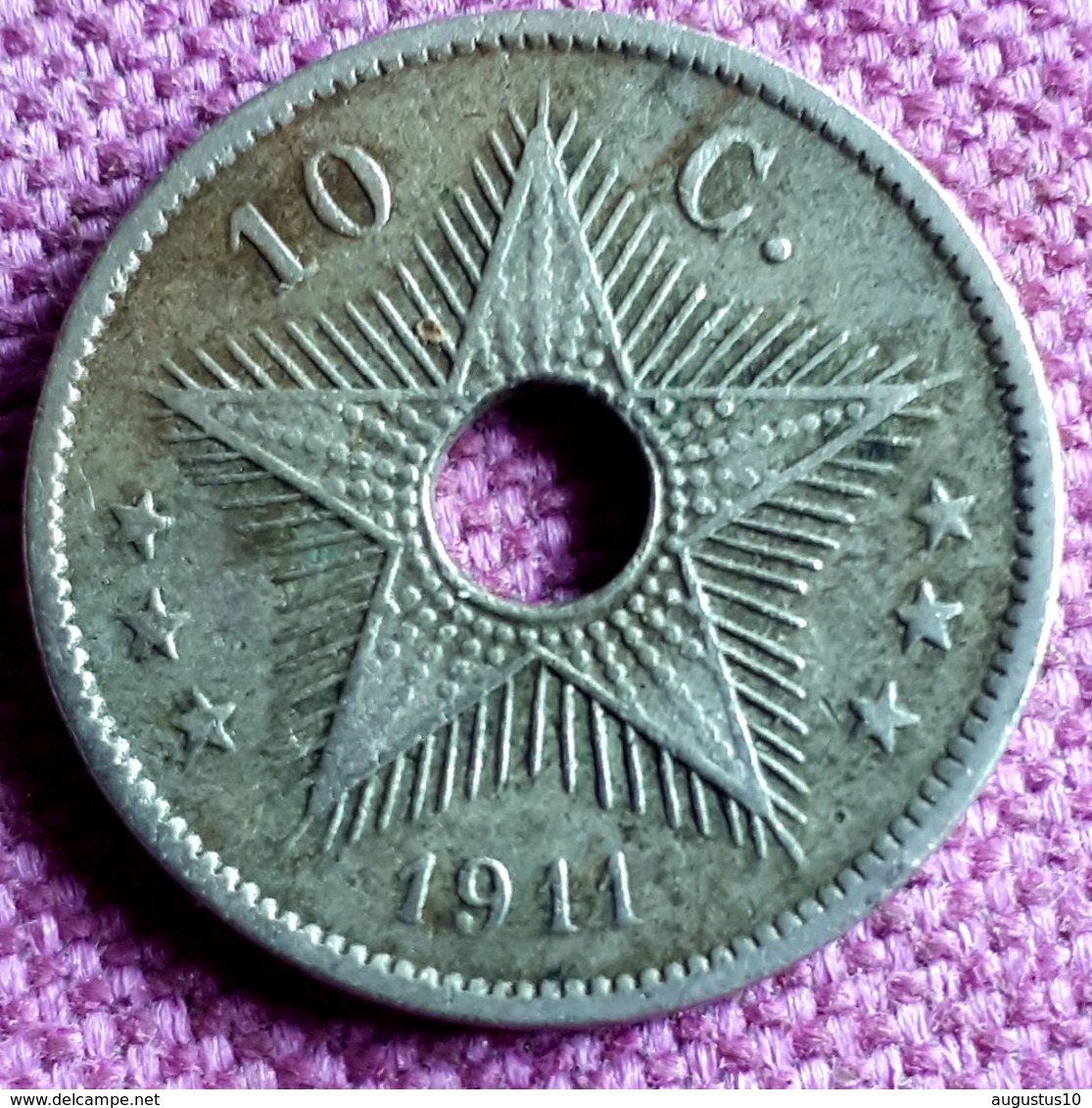 BELGISCH CONGO / 10 CENTIMES 1911 KM 18 - 1910-1934: Albert I.