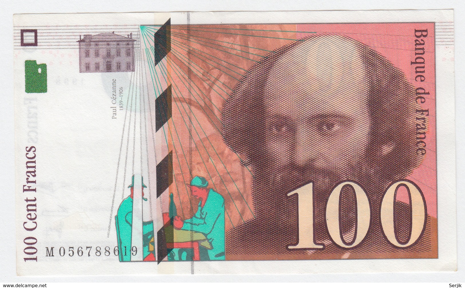 France 100 Francs 1998 VF++ CRISP Banknote Pick 158 - 100 F 1997-1998 ''Cézanne''