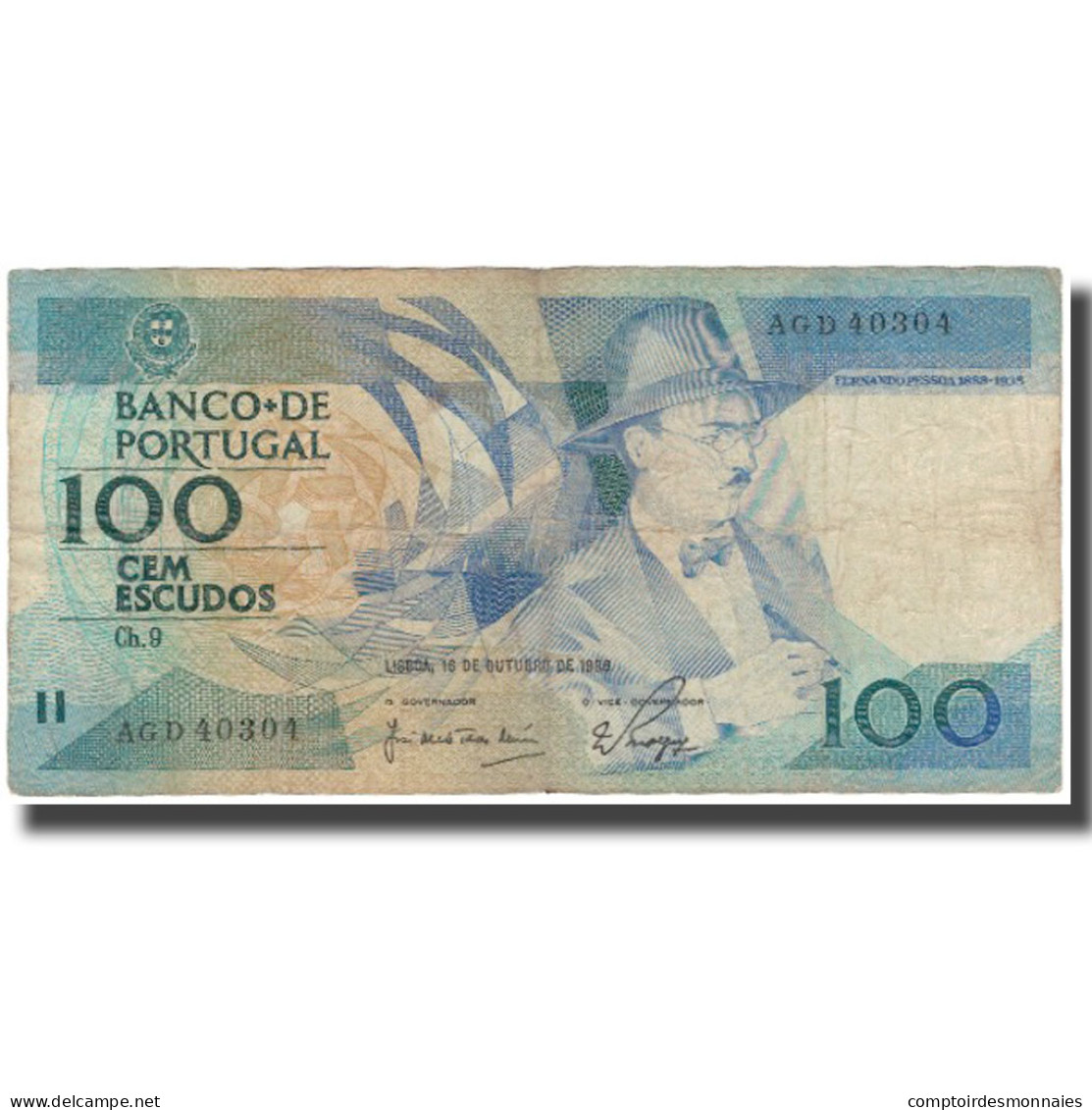 Billet, Portugal, 100 Escudos, 1986-10-16, KM:179a, B - Portugal