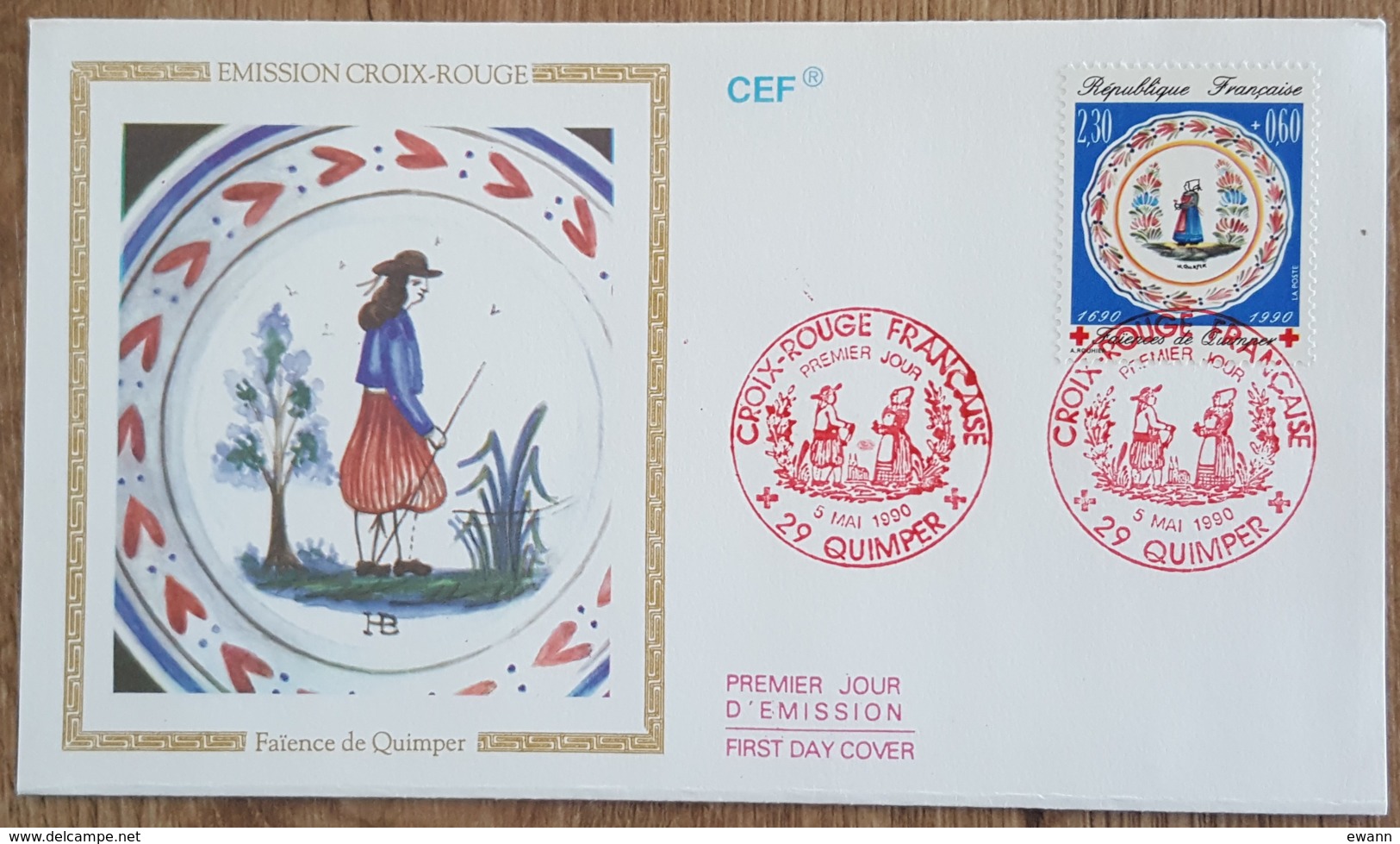 FDC 1990 - YT N°2646 - CROIX ROUGE - QUIMPER - 1990-1999