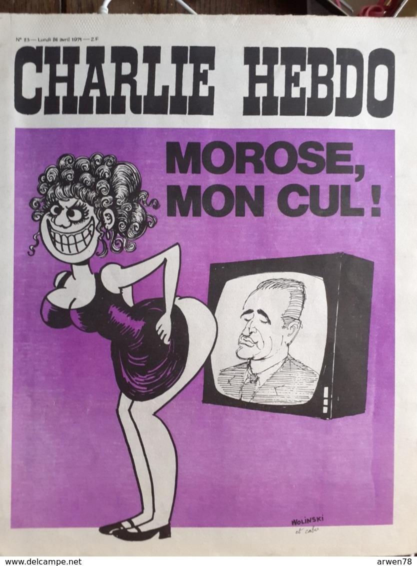 NO PAYPAL Charlie Hebdo Cabu Wolinski Reiser 1971 N° 23 - Humor