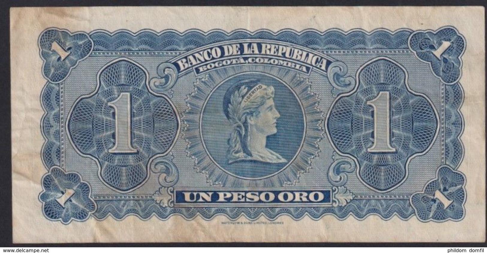 Ref. 3887-4324 - BIN COLOMBIA . 1953. COLOMBIA 1 PESO 1953 - Colombia