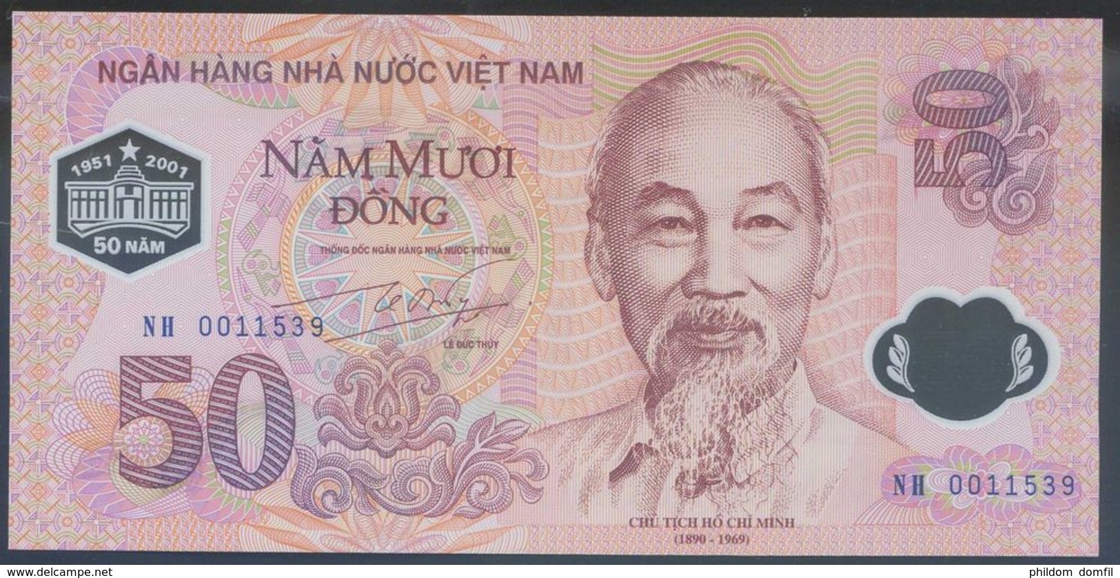Ref. 3642-4079 - BIN NORTH VIETNAM . 2001. VIETNAM 50 DONG 2001 - Vietnam