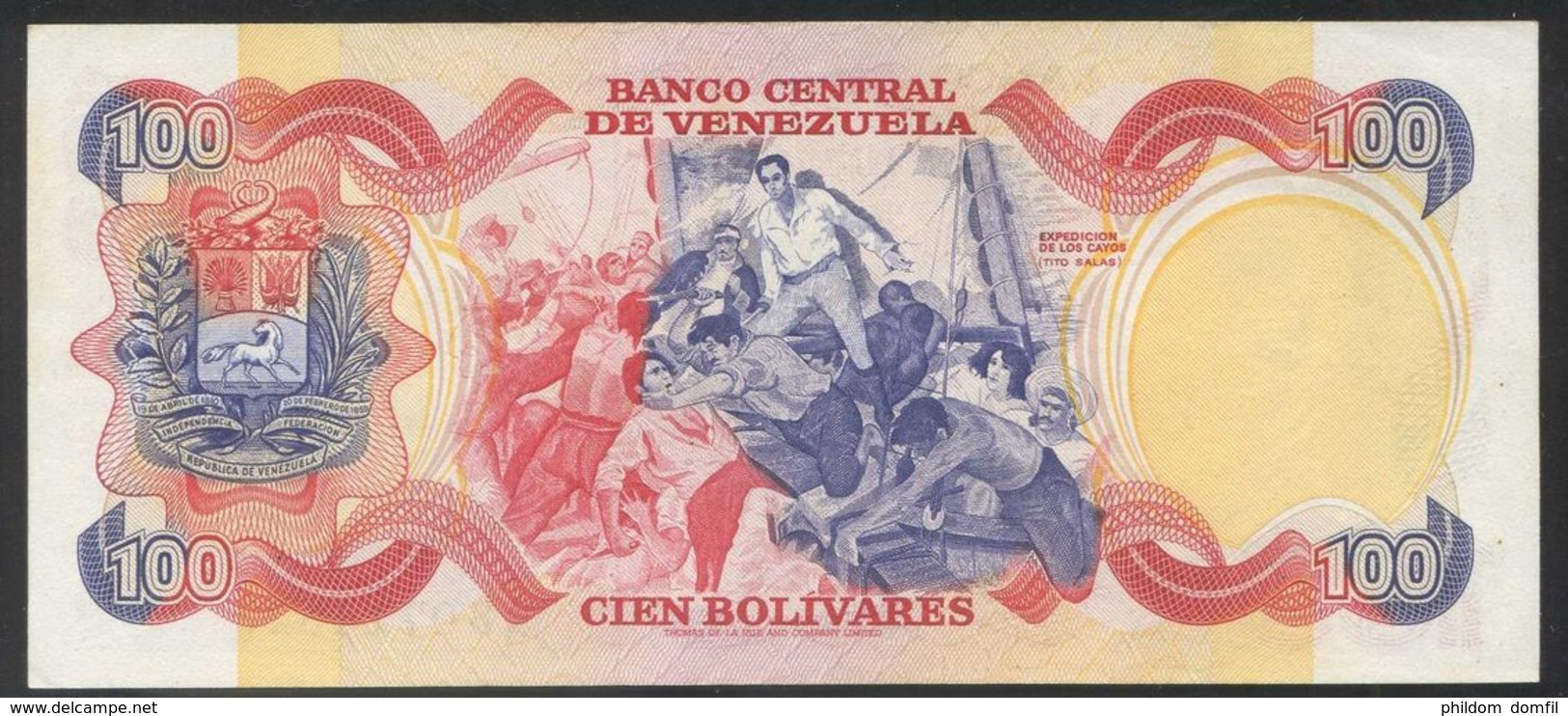 Ref. 3515-3951 - BIN VENEZUELA . 1980. VENEZUELA 100 BOLIVARES 1980 - Venezuela