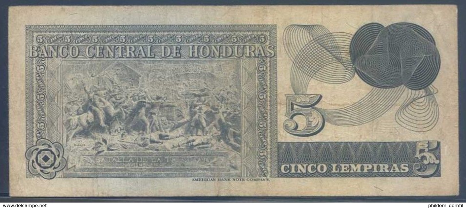 Ref. 3133-3556 - BIN HONDURAS . 1976. HONDURAS 5 LEMPIRAS 1976 - Honduras