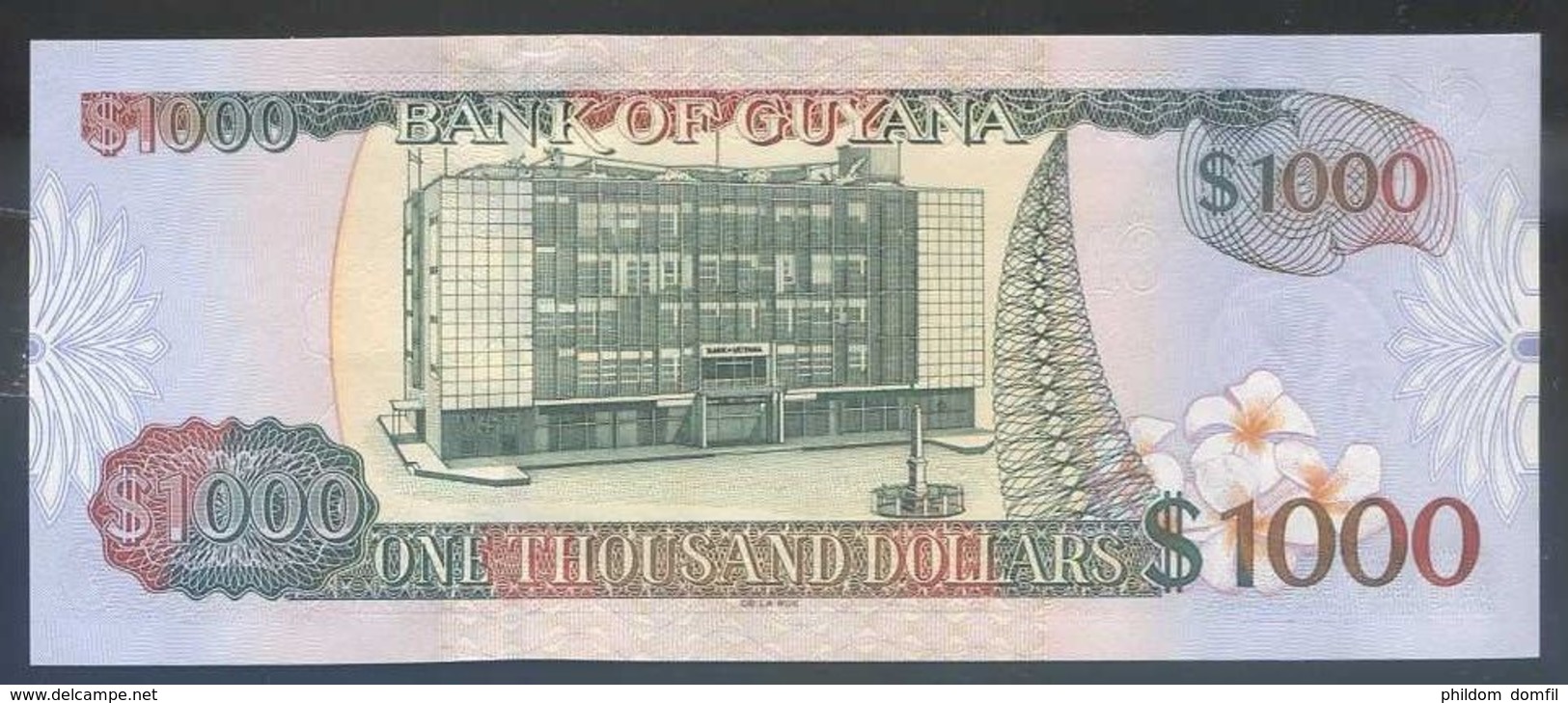 Ref. 2790-3213 - BIN GUYANA . 2000.  GUYANA 1000 DOLLARS 2000 - Guyana