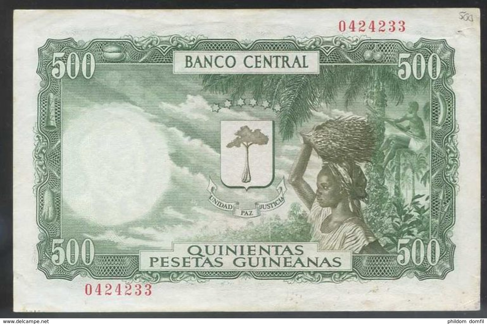 Ref. 2777-3200 - BIN EQUATORIAL GUINEA . 1980. GUINEA ECUATORIAL 500 BIPKWELE 1980 - Equatorial Guinea