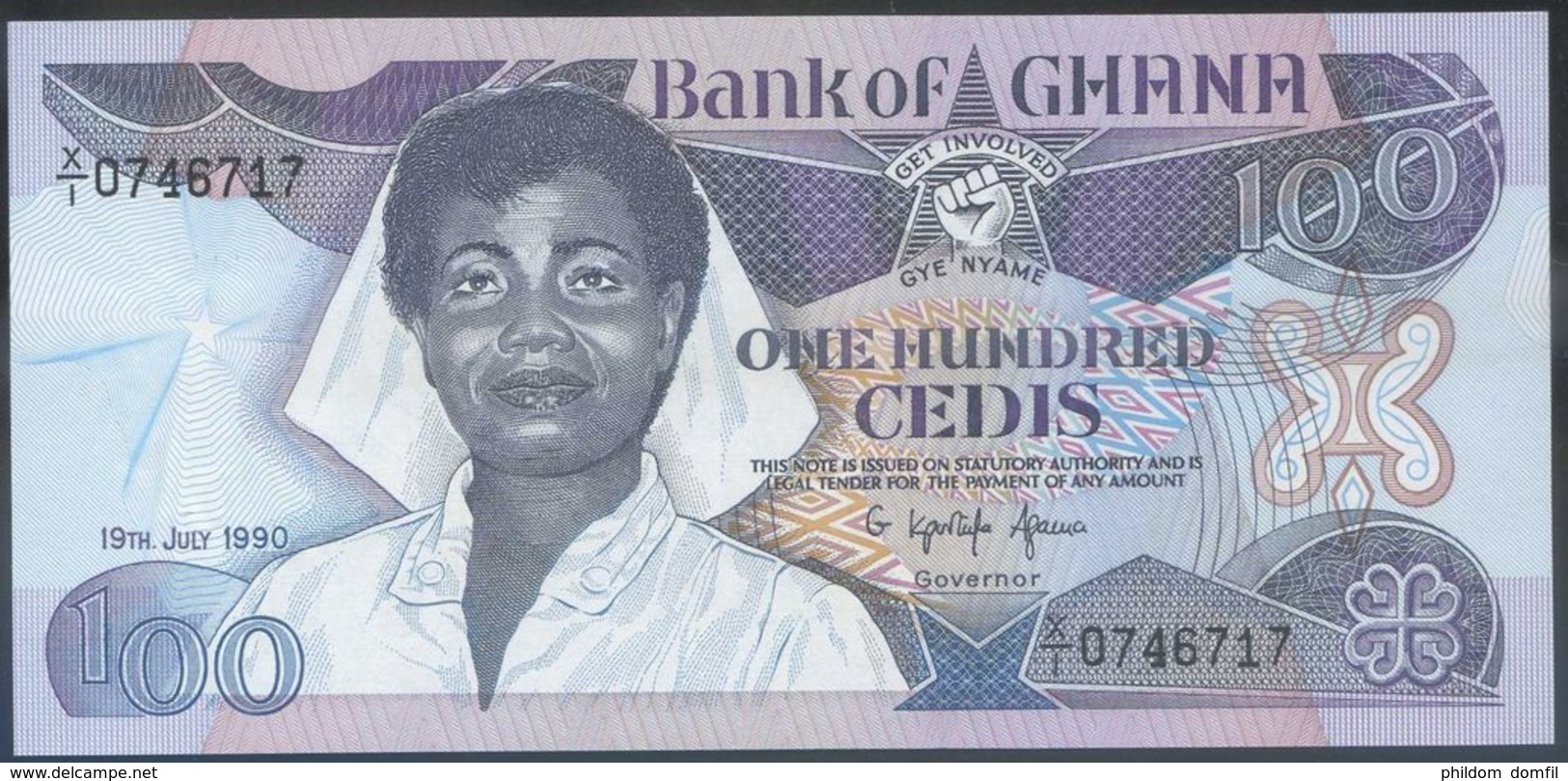 Ref. 2461-2884 - BIN GHANA . 1990. GHANA 100 CEDIS 1990 - Ghana