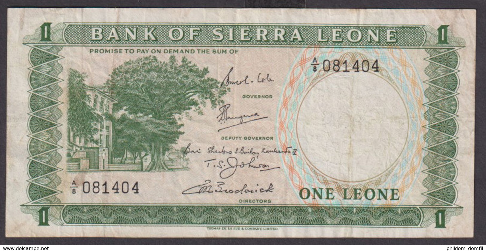 Ref. 1959-2382 - BIN SIERRA LEONE . 1970. 1 LEONE SIERRA LEONE 1970 - Sierra Leone