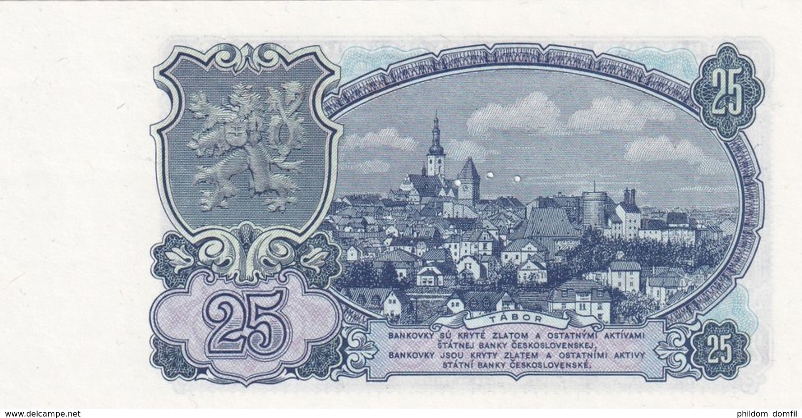 Ref. 1490-1912 - BIN CZECHOSLOVAKIA . 1953. 25 CZECHOSLOVAK KORUN BANKNOTE 1953 - Czechoslovakia