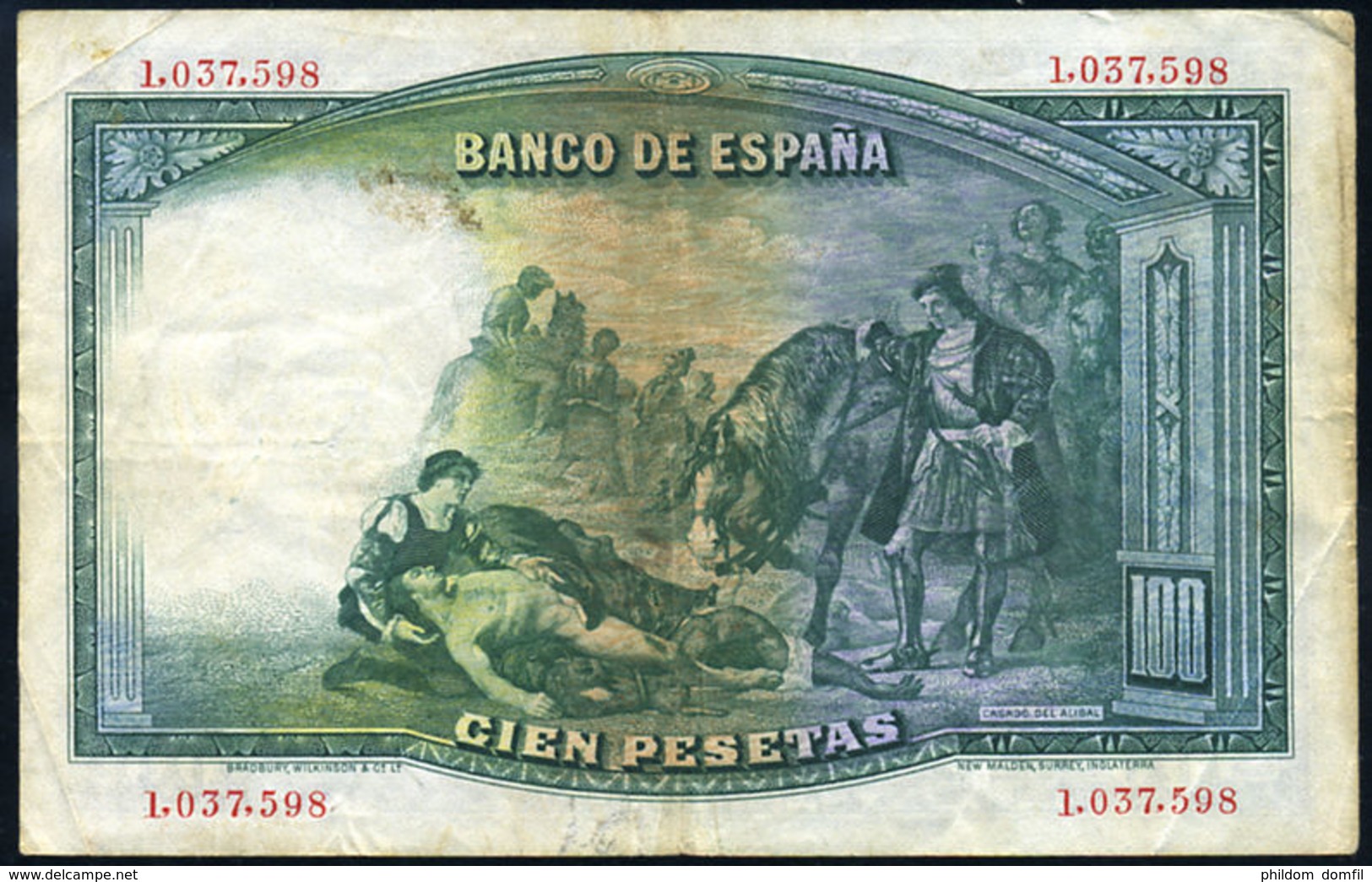 Ref. 413-741 - BIN SPAIN . 1931. 100 PESETAS 1931 GONZALO HERNANDEZ DE CORDOBA	. 100 PESETAS 1931 GONZALO HERNANDEZ DE C - 100 Pesetas