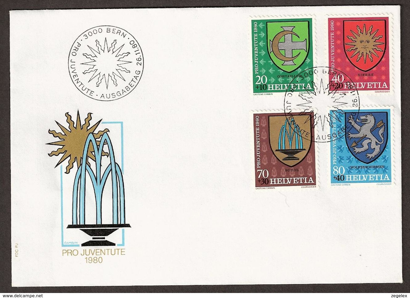 Helvetia - Switzerland FDC 1980 Pro Juventute - Lettres & Documents