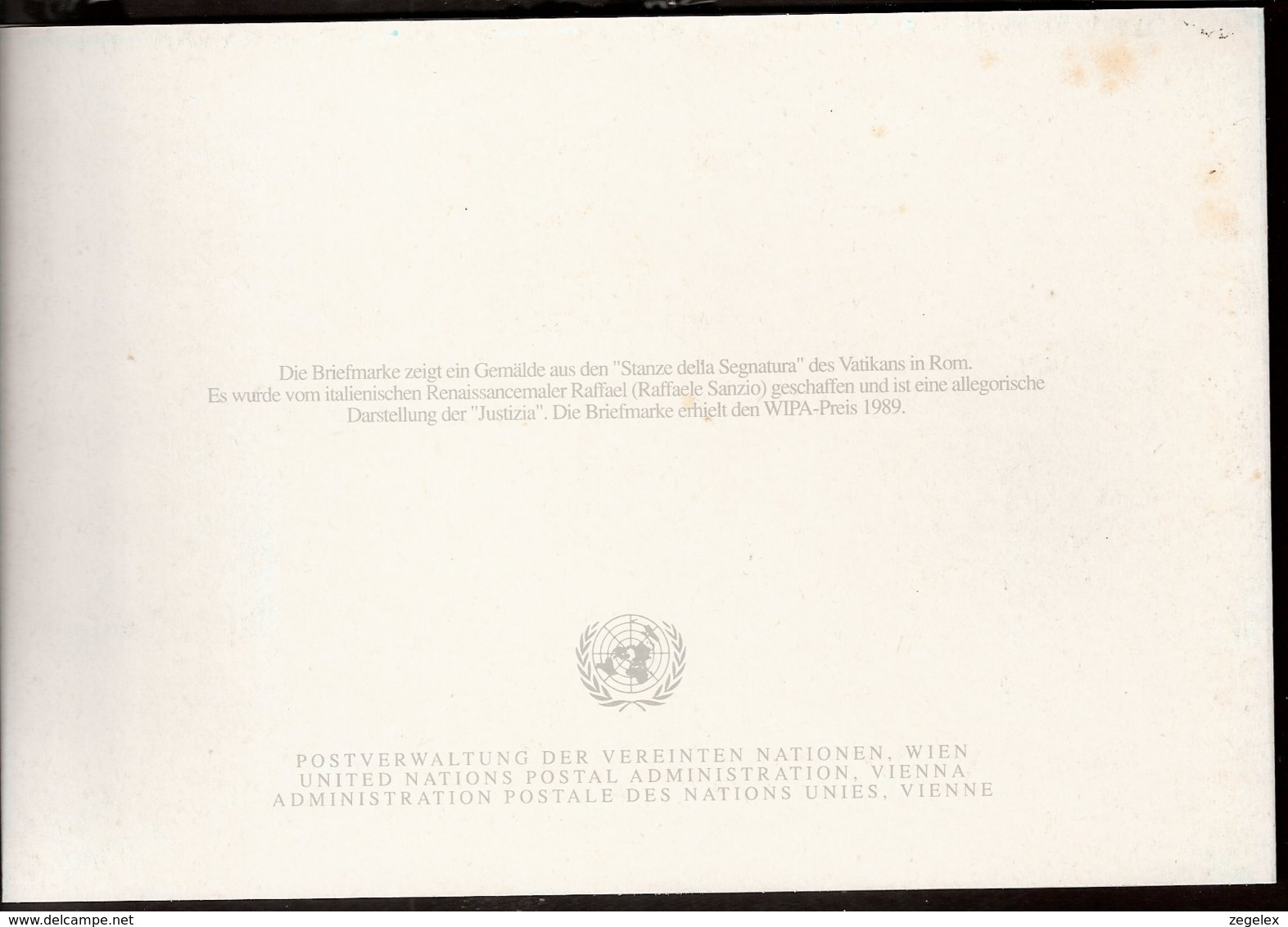 Nations Unies (Vienne) - Carte De Voeux - 1990 - Yvert N° 130 - Covers & Documents