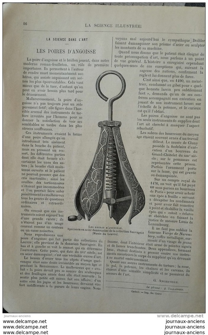 1898 VOYAGE DE VASCO DE GAMA - L'ASPIDIOTUS - COSTUMES DU TYROL - MOUVEMENT PHOTOGRAPHIQUE - LES POIRES D'ANGOISSE