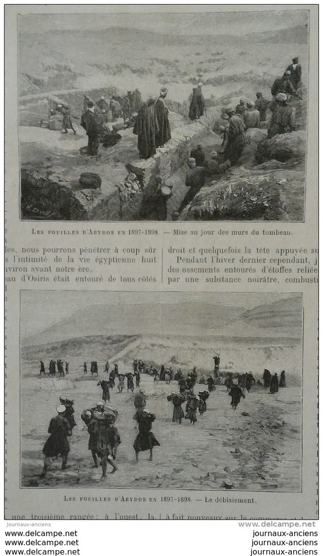 1898 LES FOUILLES D'ABYDOS  - LA FABRICATION DU PAPIER - LA MOUCHE TSÉ TSÉ - MOUVEMENT PHOTOGRAPHIQUE - 1850 - 1899