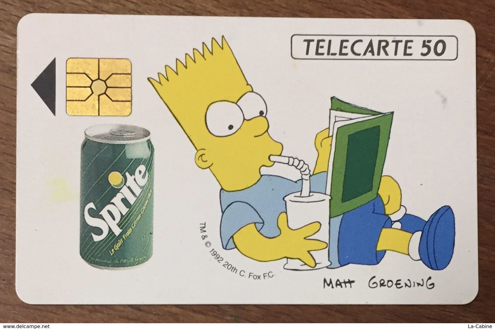 SIMPSON SPRITE TELECARTE PRIVÉE PUBLIQUE 50 UNITÉS RÉFÉRENCE PHONECOTE En572 PHONECARD - BD