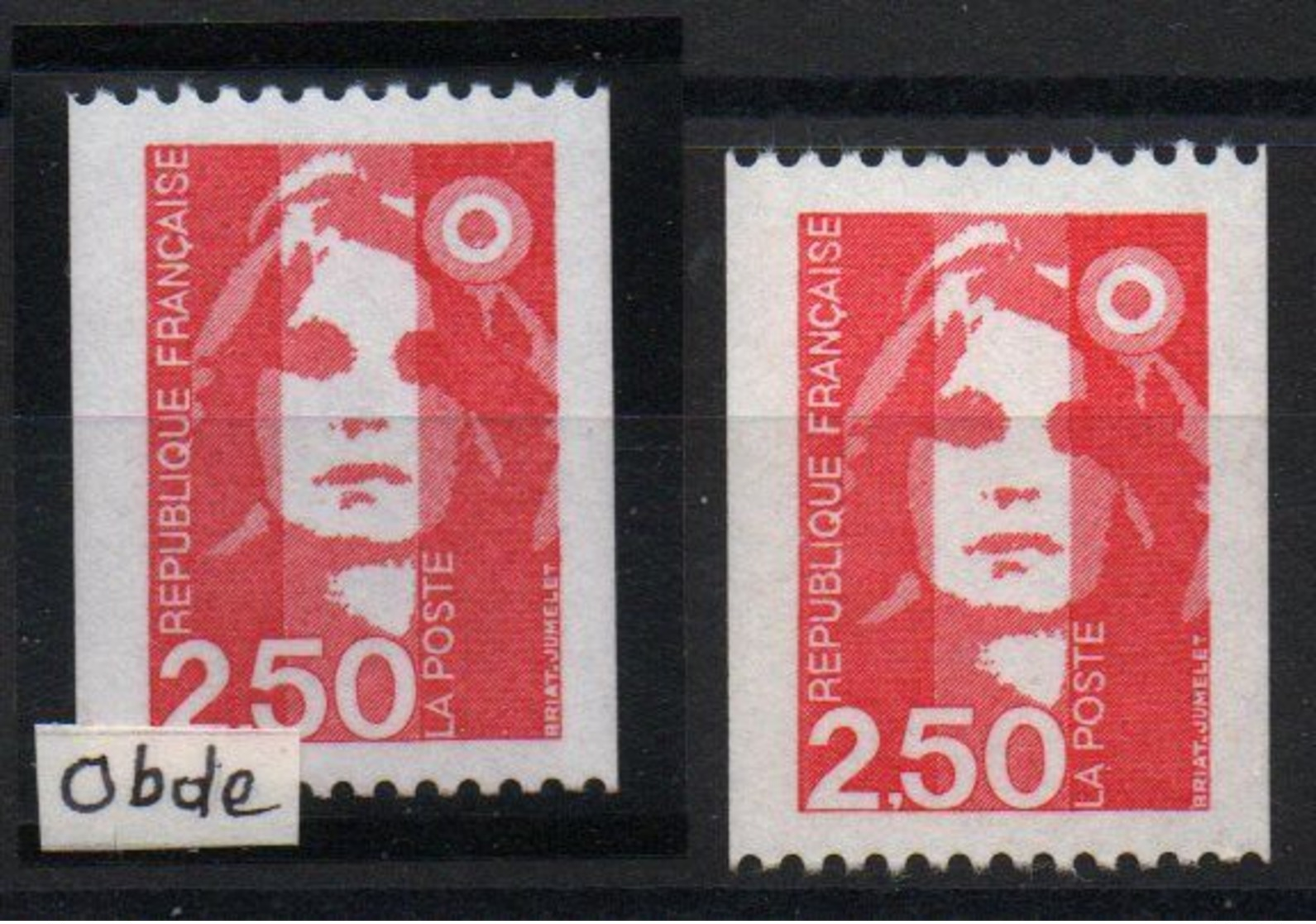 RARE - YT N° 2719b - Sans Phosphore Signé Calves + Normal - Neufs ** - Cote Maury: 1250,00 € (Maury N° 2713-1b) - 1989-1996 Bicentenial Marianne