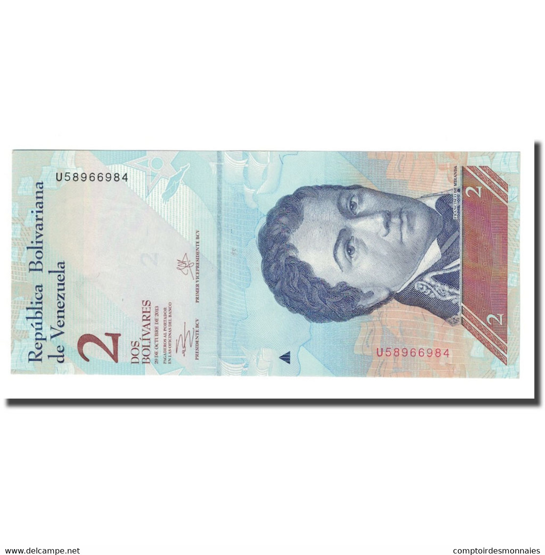 Billet, Venezuela, 2 Bolivares, 2013, 2013-10-29, KM:88a, NEUF - Venezuela