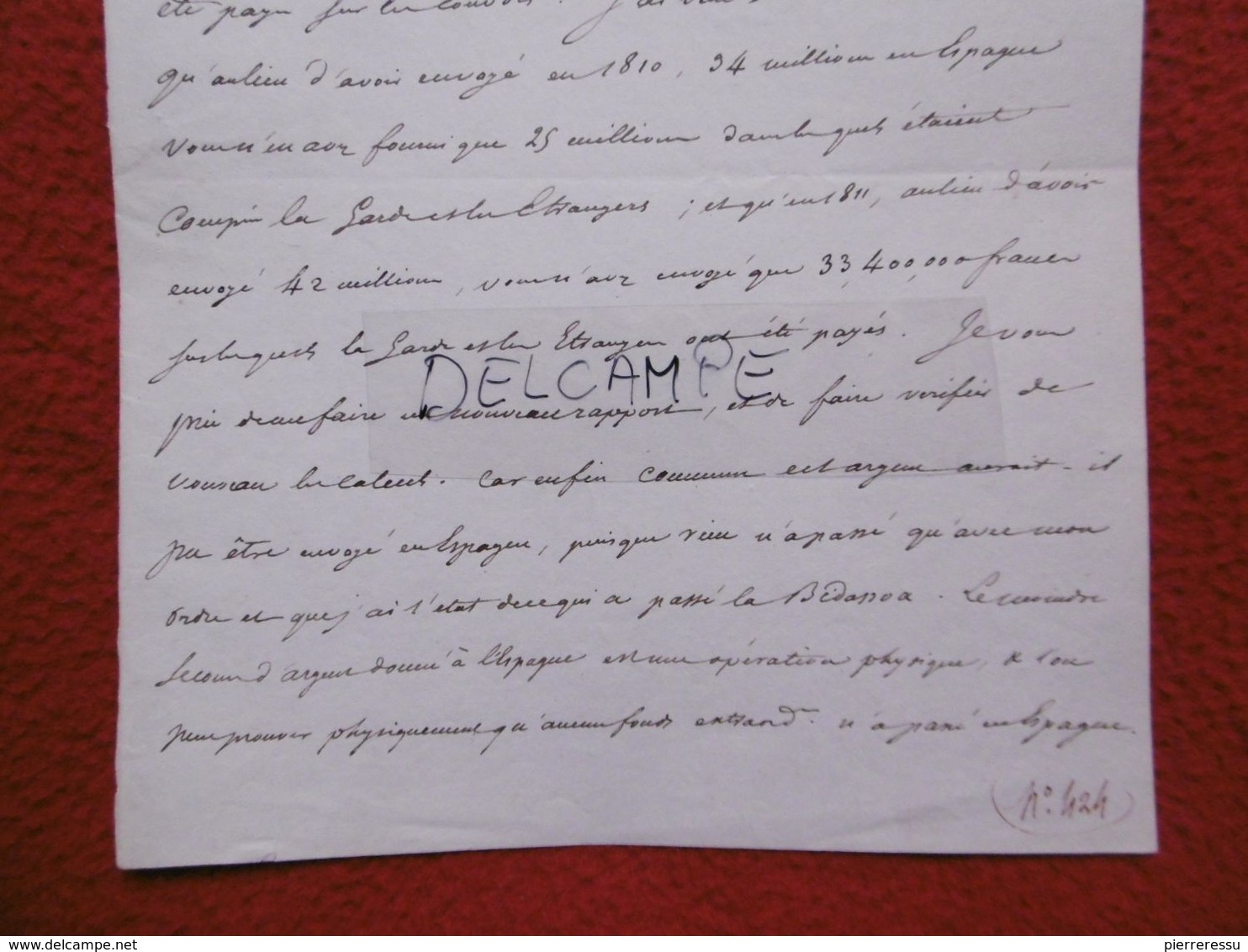 NAPOLEON 1 Er BONAPARTE LETTRE AUTOGRAPHE ADRESSÉE AU COMTE MOLLIEN DU 24 JANVIER 1812 RRRRRRRRRRR - Other & Unclassified