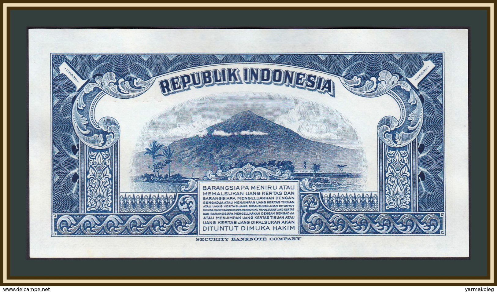 Indonesia 1 Rupee 1951 P-38 UNC - Indonésie