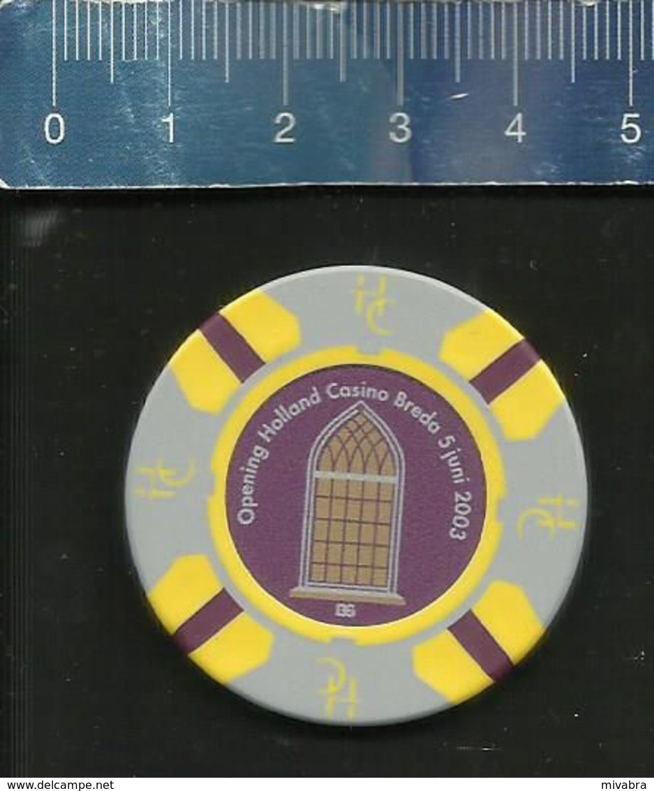 HOLLAND CASINO - JETON TOKEN IN METAL BOX ISSUED AT THE OCCASION OF THE OPENING BREDA 5 JUNE 2003 (MINT VERY VERY RARE) - Casino