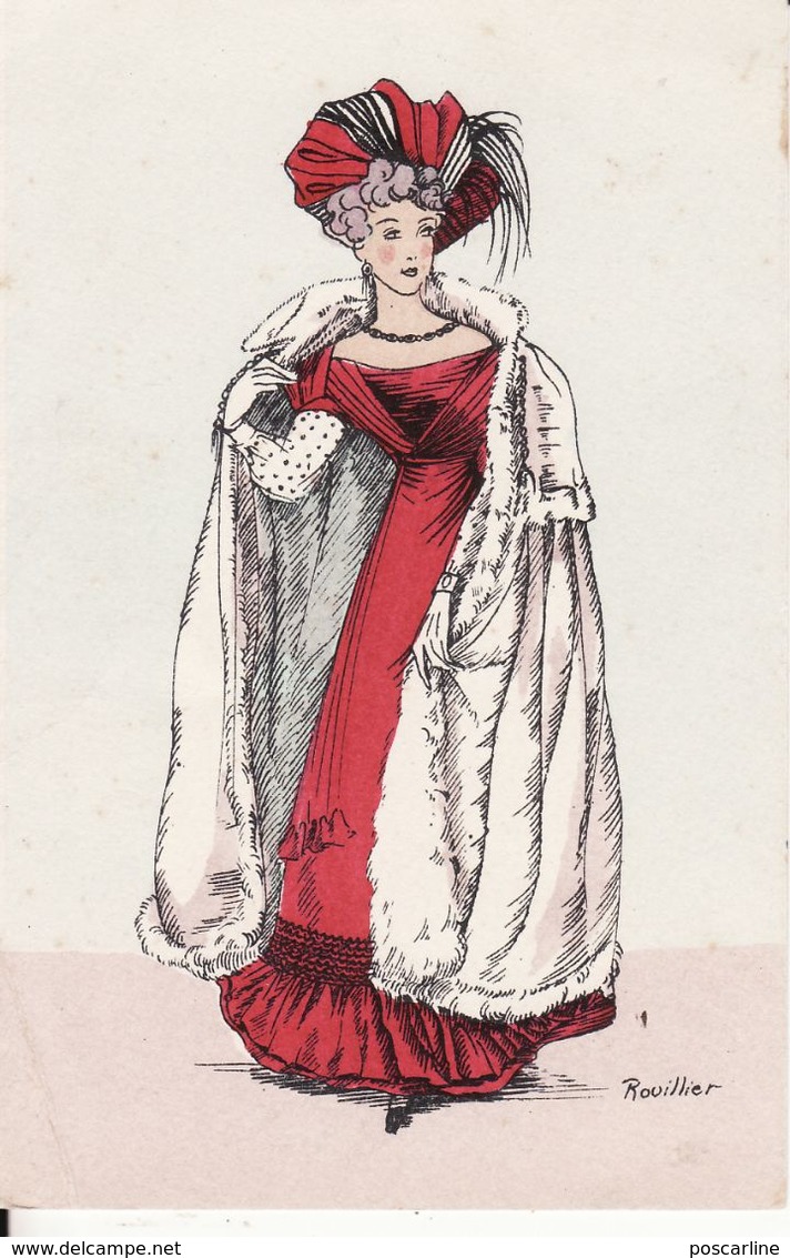 Illustrateur : Rouillier, Mode, Costume Restauration 1824, 2 Scans - Rouillier
