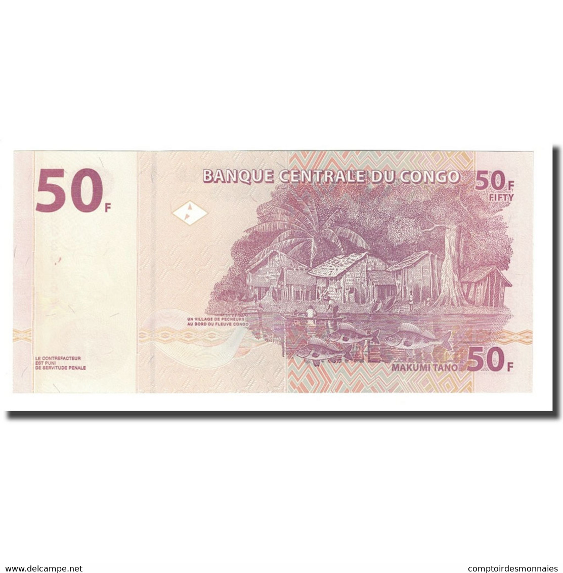 Billet, Congo Democratic Republic, 50 Francs, 2013, 2013-06-30, NEUF - République Du Congo (Congo-Brazzaville)