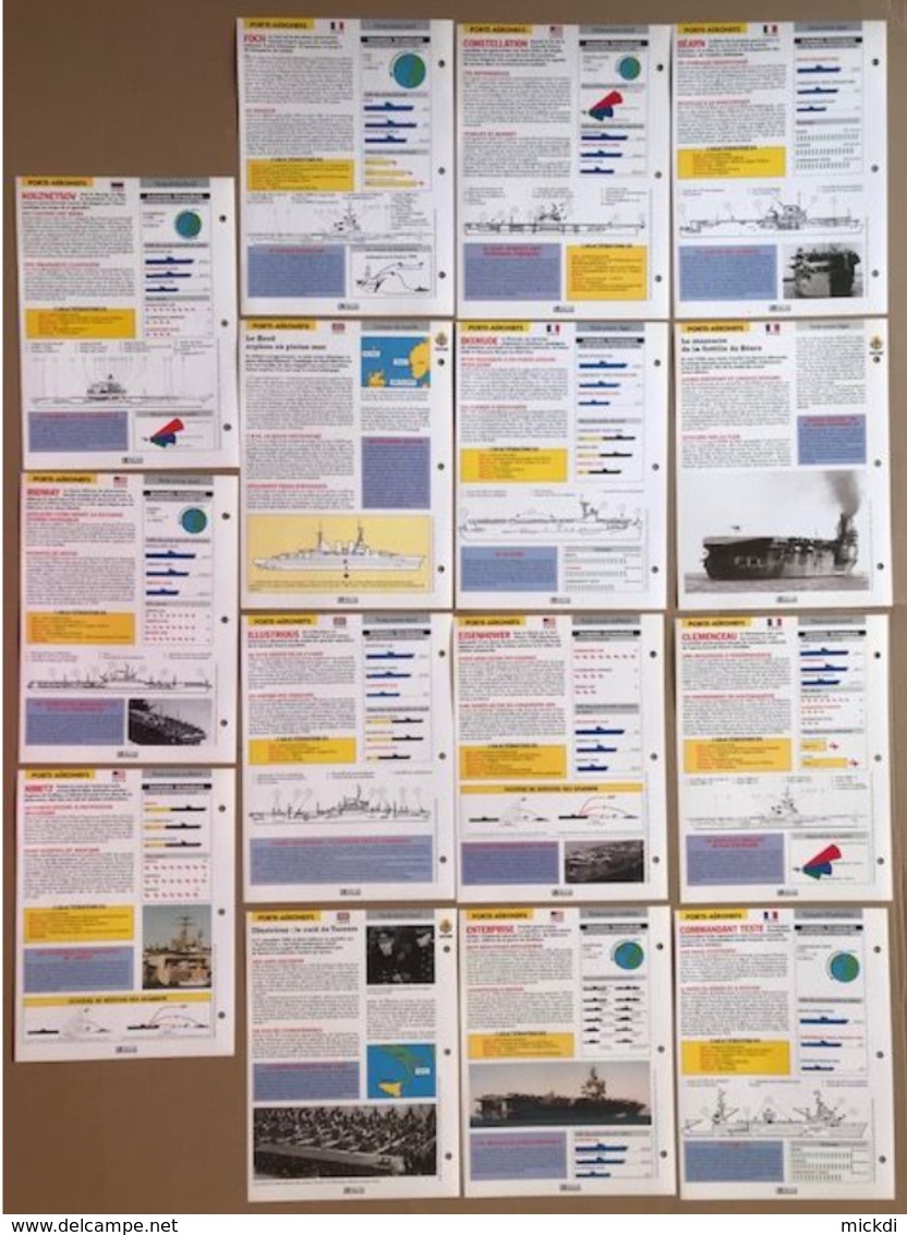 PORTE-AERONEF BEARN CLEMENCEAU TESTE CONSTELLATION DIXMUDE EISENHOWER ENTERPRISE FOCH HOOD ILLUSTRIOUS KOUZNETSOV MIDWAY - Boats