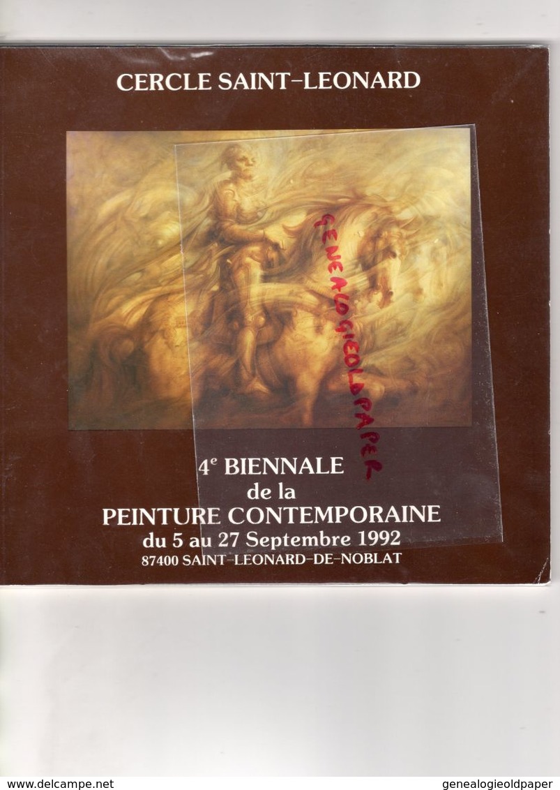 87 - SAINT LEONARD NOBLAT- ST LEONARD NOBLAT-  4 BIENNALE PEINTURE 1992-GERARD DI MACCIO-RIBEYROL-PORCELAINE CARPENET - Limousin