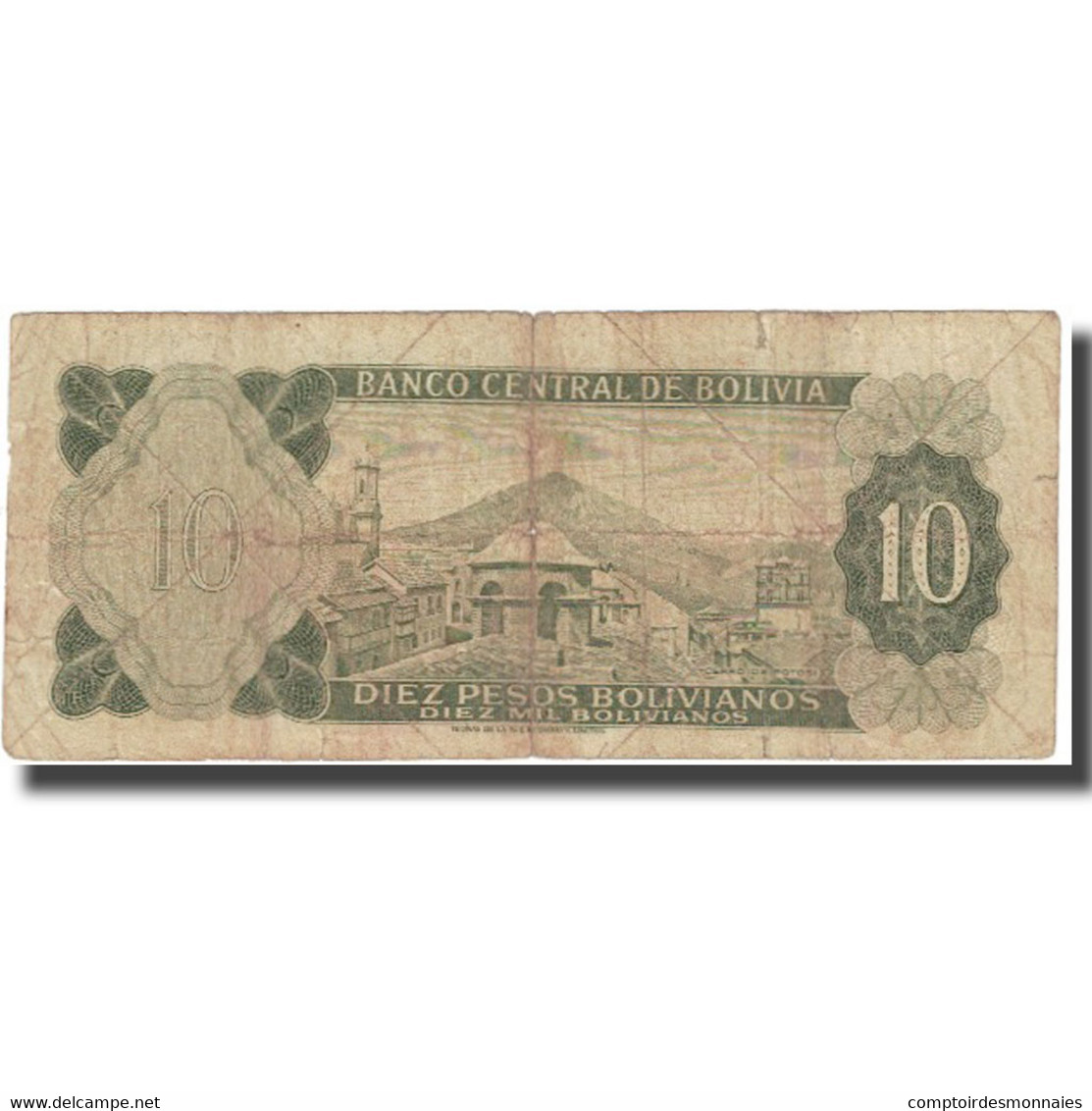 Billet, Bolivie, 10 Pesos Bolivianos, 1962, 1962-07-13, KM:154a, B - Bolivie