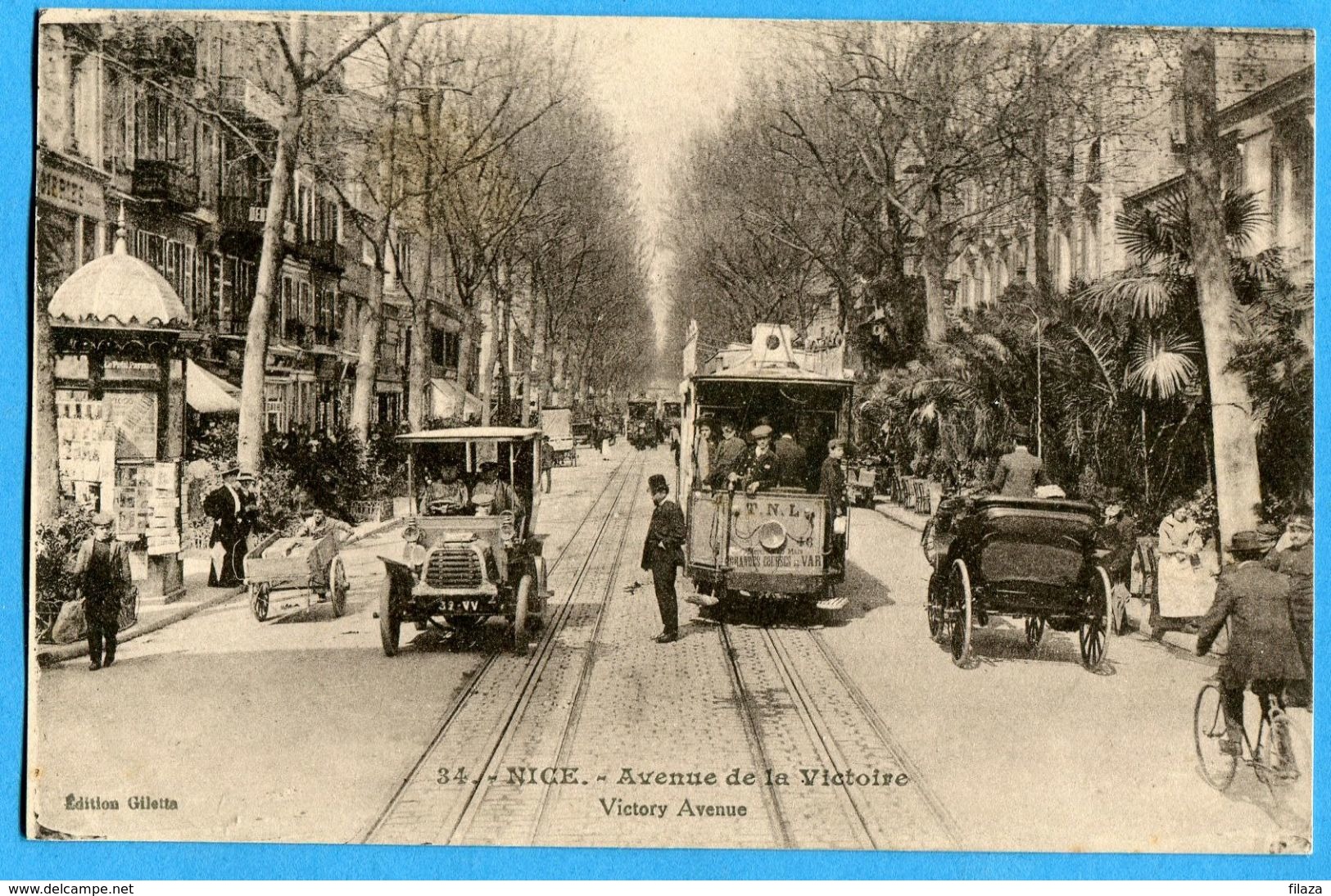 06 -  Alpes Maritimes - Nice Avenue De La Victoire Victory Avenue (N0974) - Tráfico Rodado - Auto, Bus, Tranvía