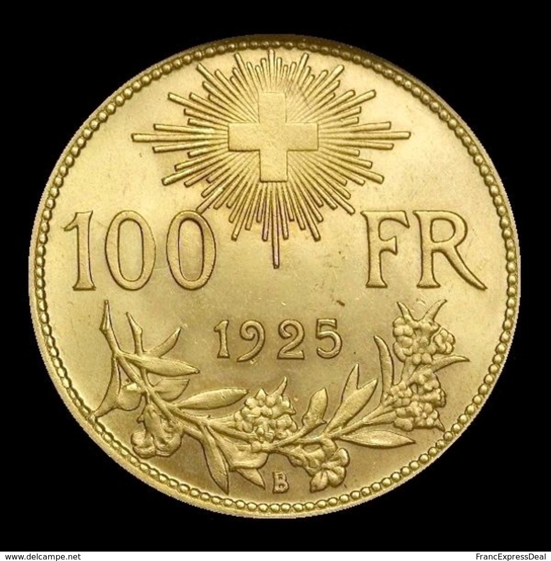 COPIE - 1 Pièce Plaquée OR ( GOLD Plated Coin ) - Suisse 100 Francs Vreneli 1925 B - Other & Unclassified