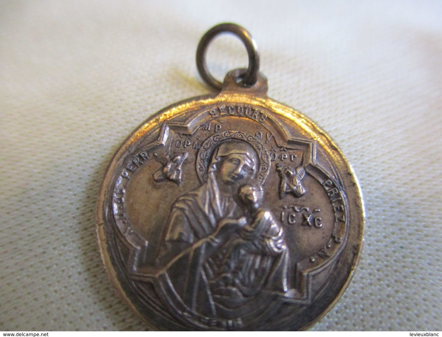 Médaille Religieuse Ancienne Pour Chainette/Cuivre/Alphonse De LIGUORI Priez P N /Vierge à L'Enfant/Mi-XIXéme ?  CAN84 - Religion & Esotérisme