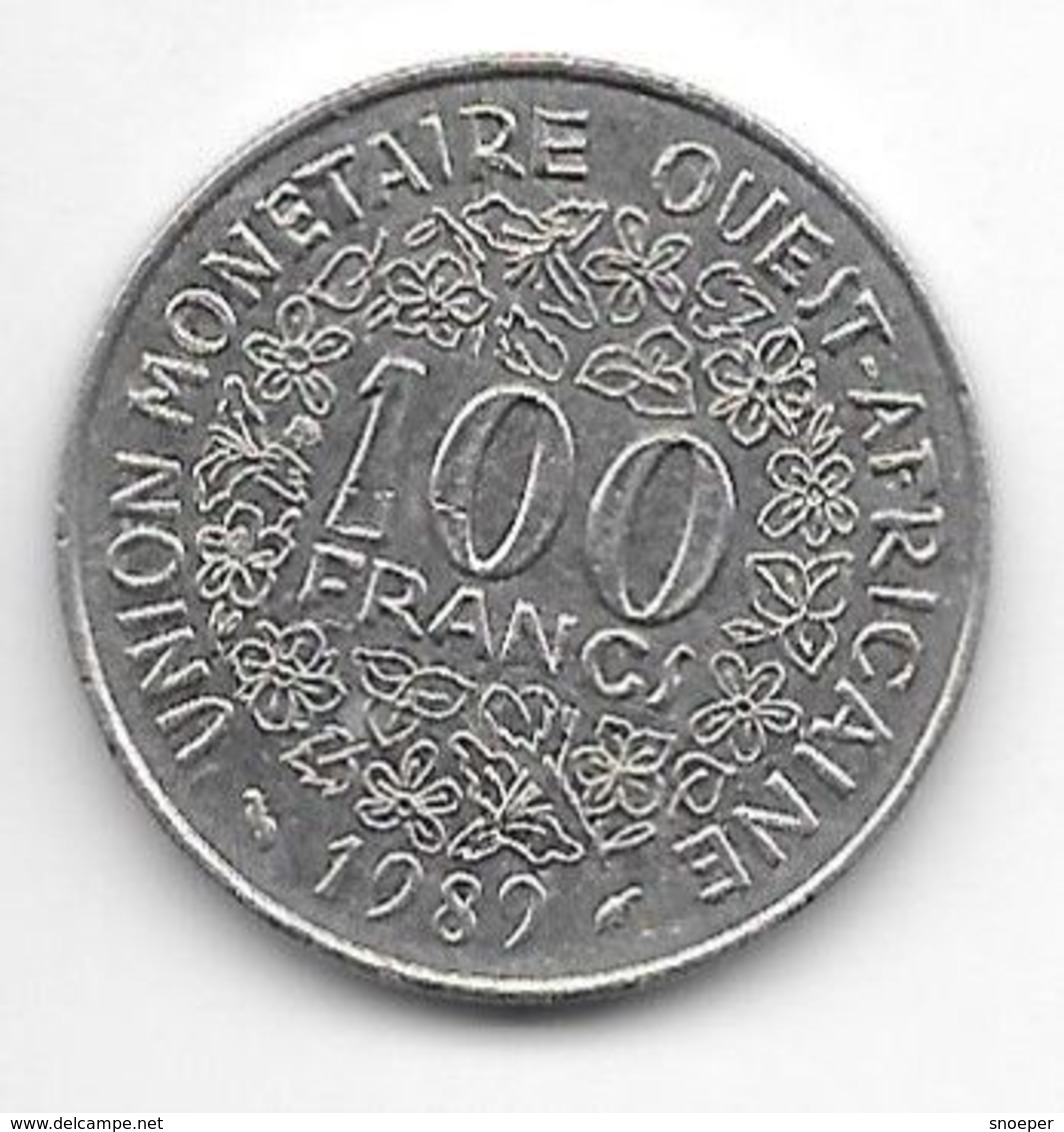 *west Africa 100 Francs 1989  Km 4  Xf+ - Autres – Afrique