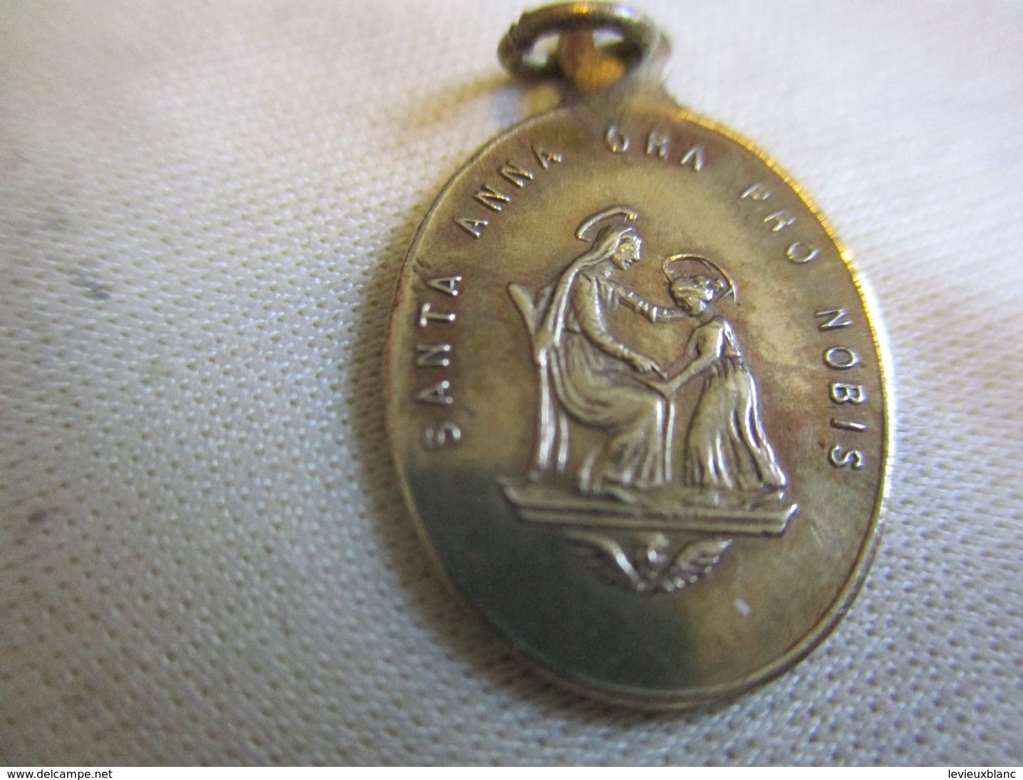 Médaille Religieuse Ancienne Pour Chaînette/Cuivre/Saint JOSEPH / Sainte ANNE/Fin-XIXéme, Début XXéme ?  CAN86 - Religion & Esotericism