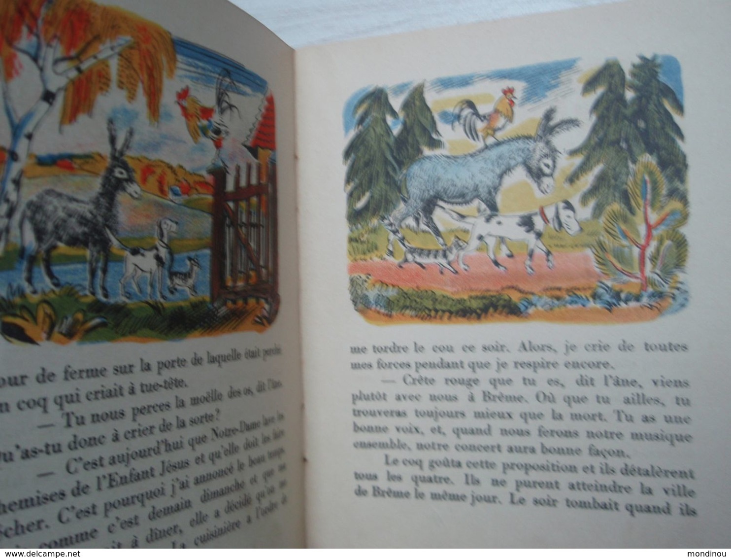 Livre Pour Enfants : Grimm Les Musiciens De La Ville Brême - Flammarion. "Les Petits Père Castor " 1942. F  Rojankovsky - Other & Unclassified