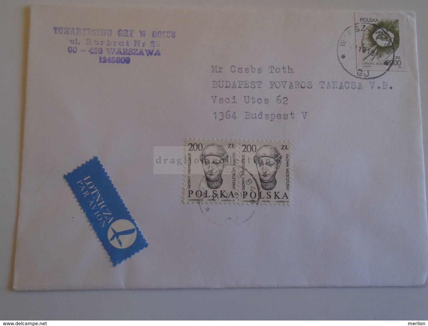 ZA292.10 Poland Polska Airmail Cover  Ca 1990 - Covers & Documents