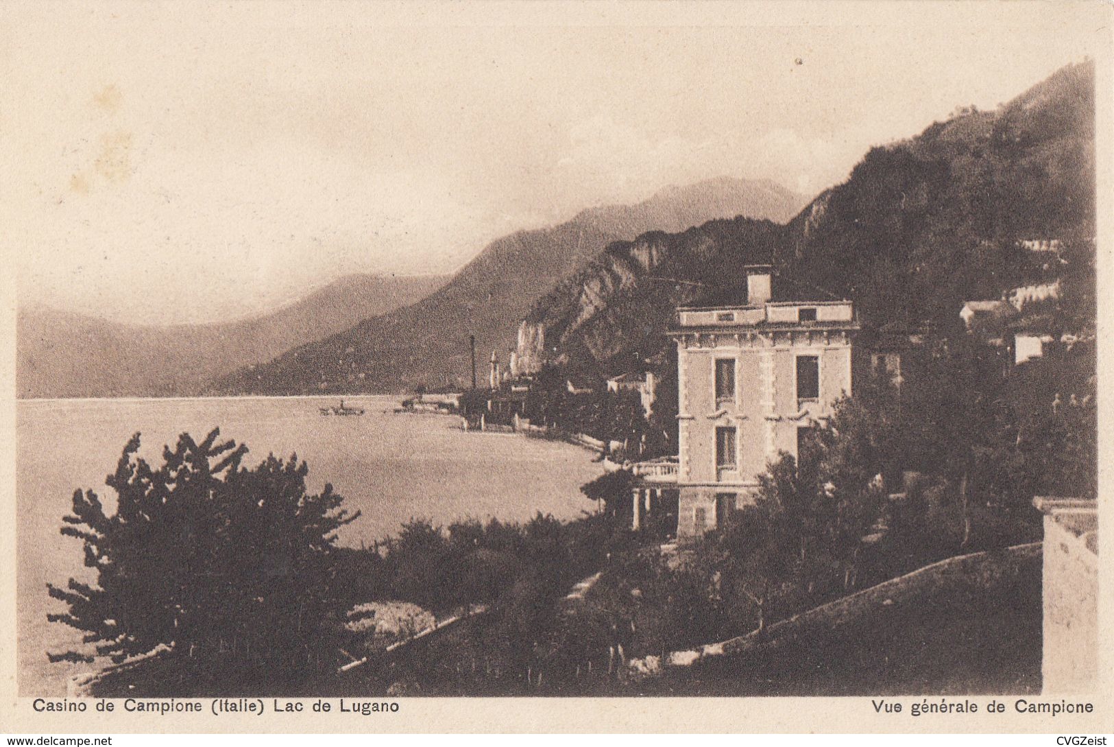 Casino De Campione (Italie) Lac De Lugano Vue Générale De Campione - Lugano