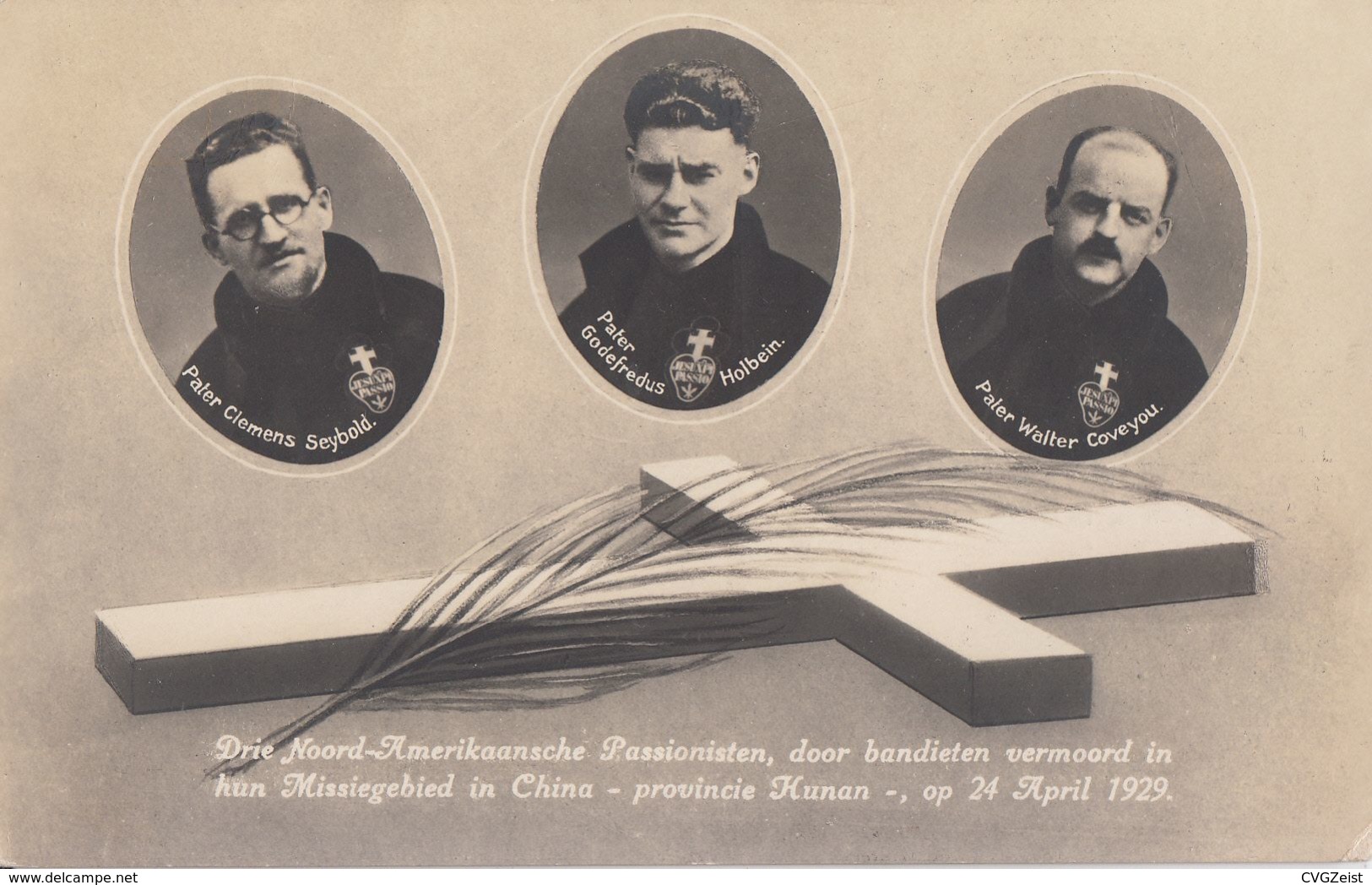 Klooster 'Mater Dolorosa" Mook - Drie Noord-Amerikaansche Passionisten Door Bandieten Vermoord In China 1929 - Sonstige & Ohne Zuordnung