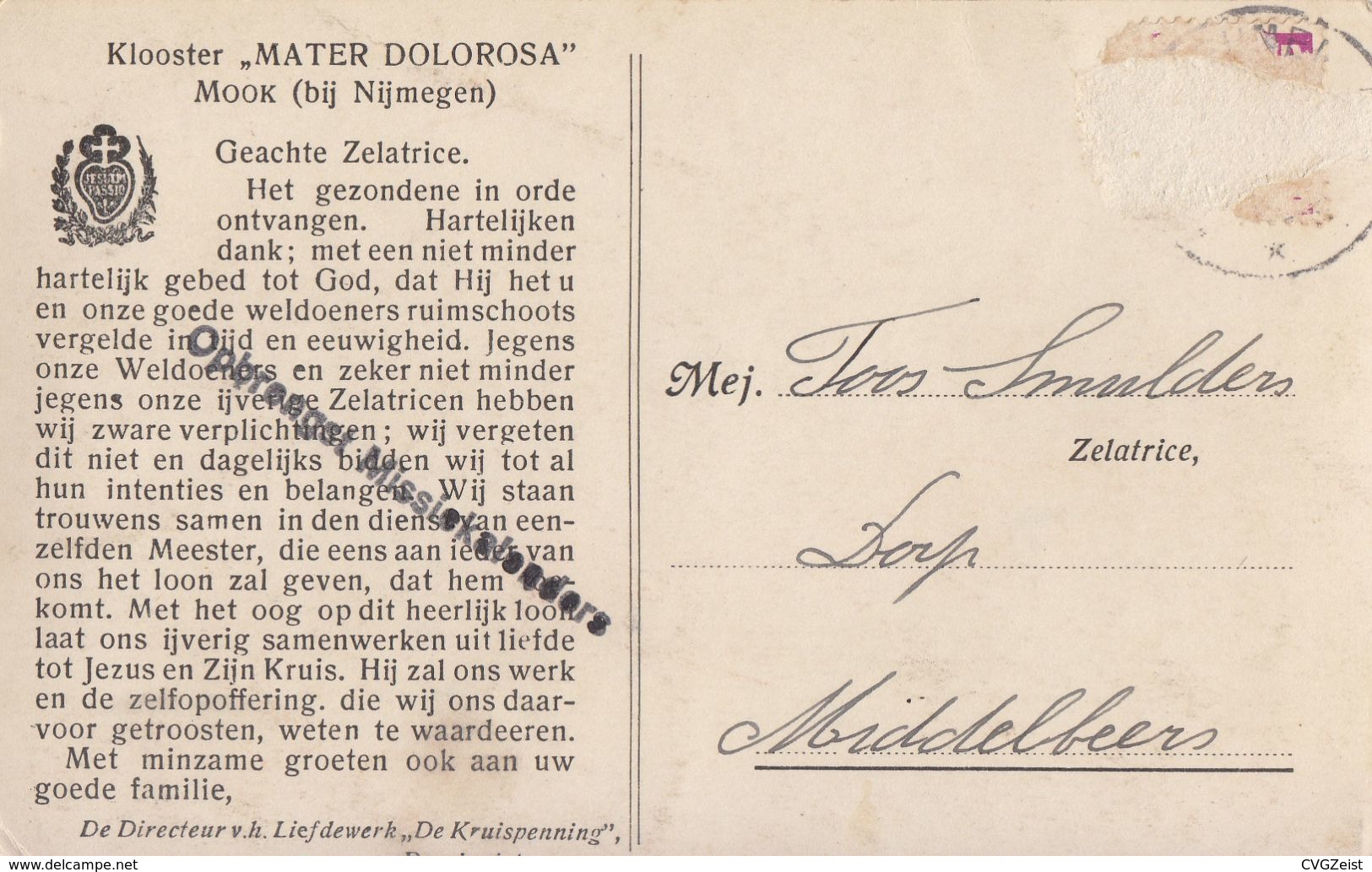 Klooster 'Mater Dolorosa" Mook - Drie Noord-Amerikaansche Passionisten Door Bandieten Vermoord In China 1929 - Sonstige & Ohne Zuordnung