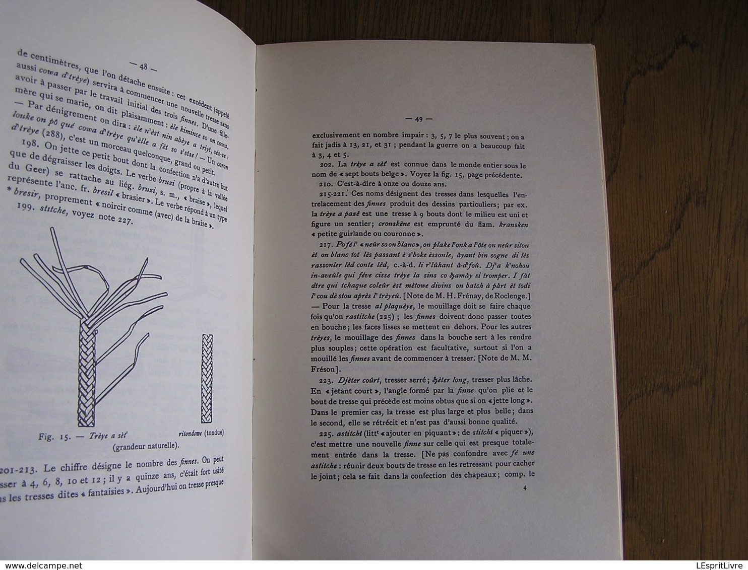 LE TRESSAGE DE LA PAILLE DANS LA VALLEE DU GEER Régionalisme Dialectale Dialecte Wallon Patois Glons Ancien Métier