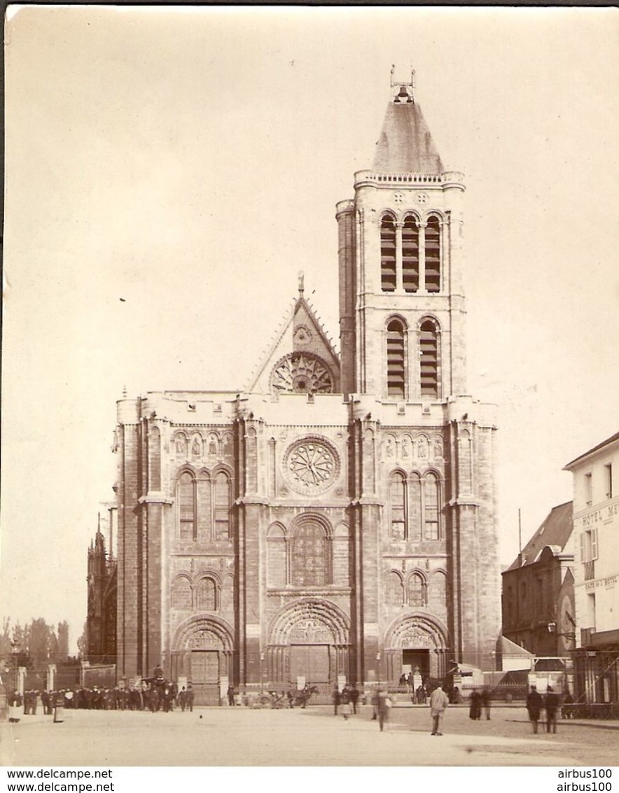 PHOTO ORIGINALE DEBUT XX ème SIECLE - 10 X 12 Cm - LA BASILIQUE DE SAINT DENIS - HOTEL MEUBLE - Lieux