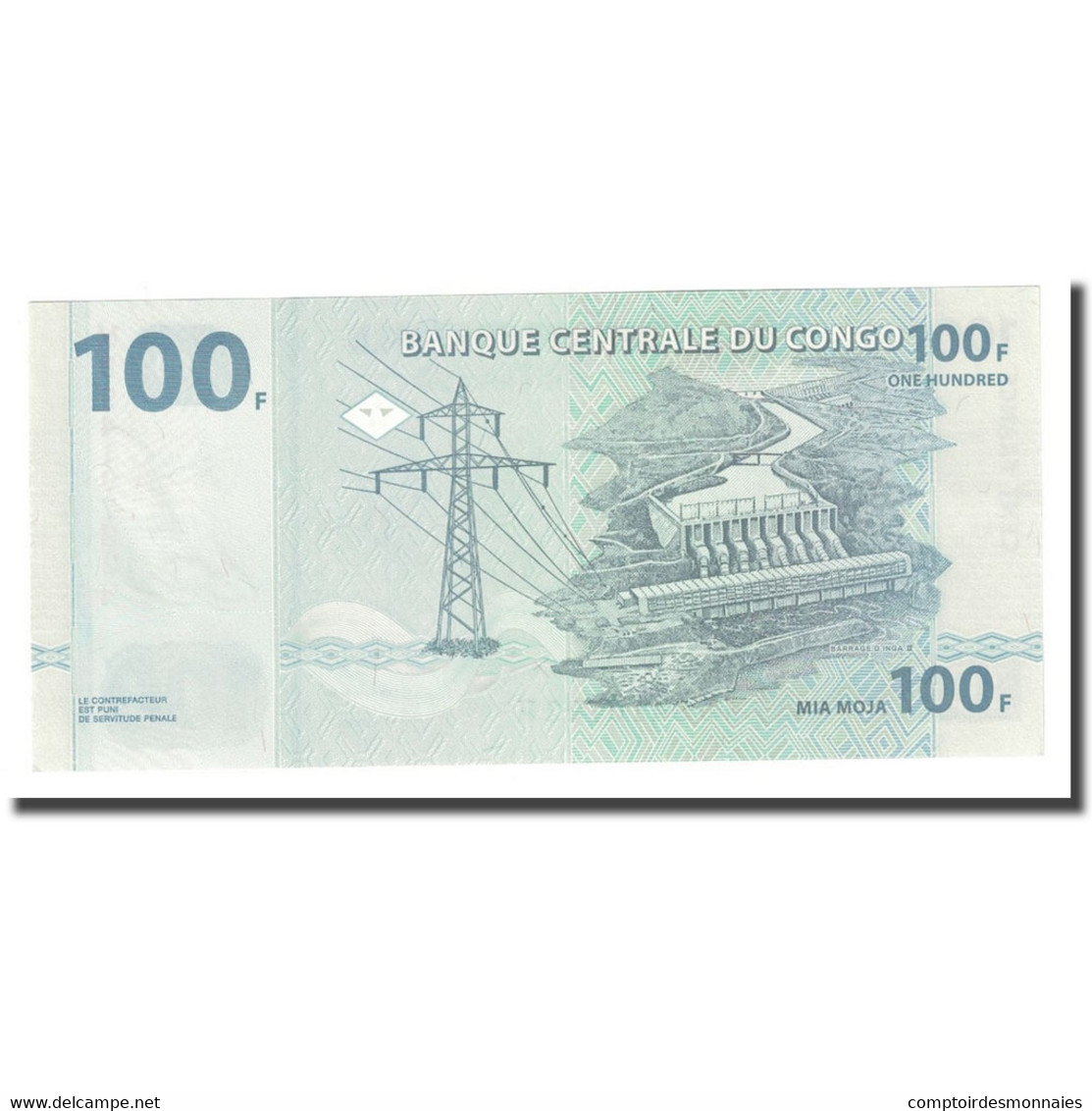 Billet, Congo Democratic Republic, 100 Francs, 2007, 2007-07-31, NEUF - Democratic Republic Of The Congo & Zaire