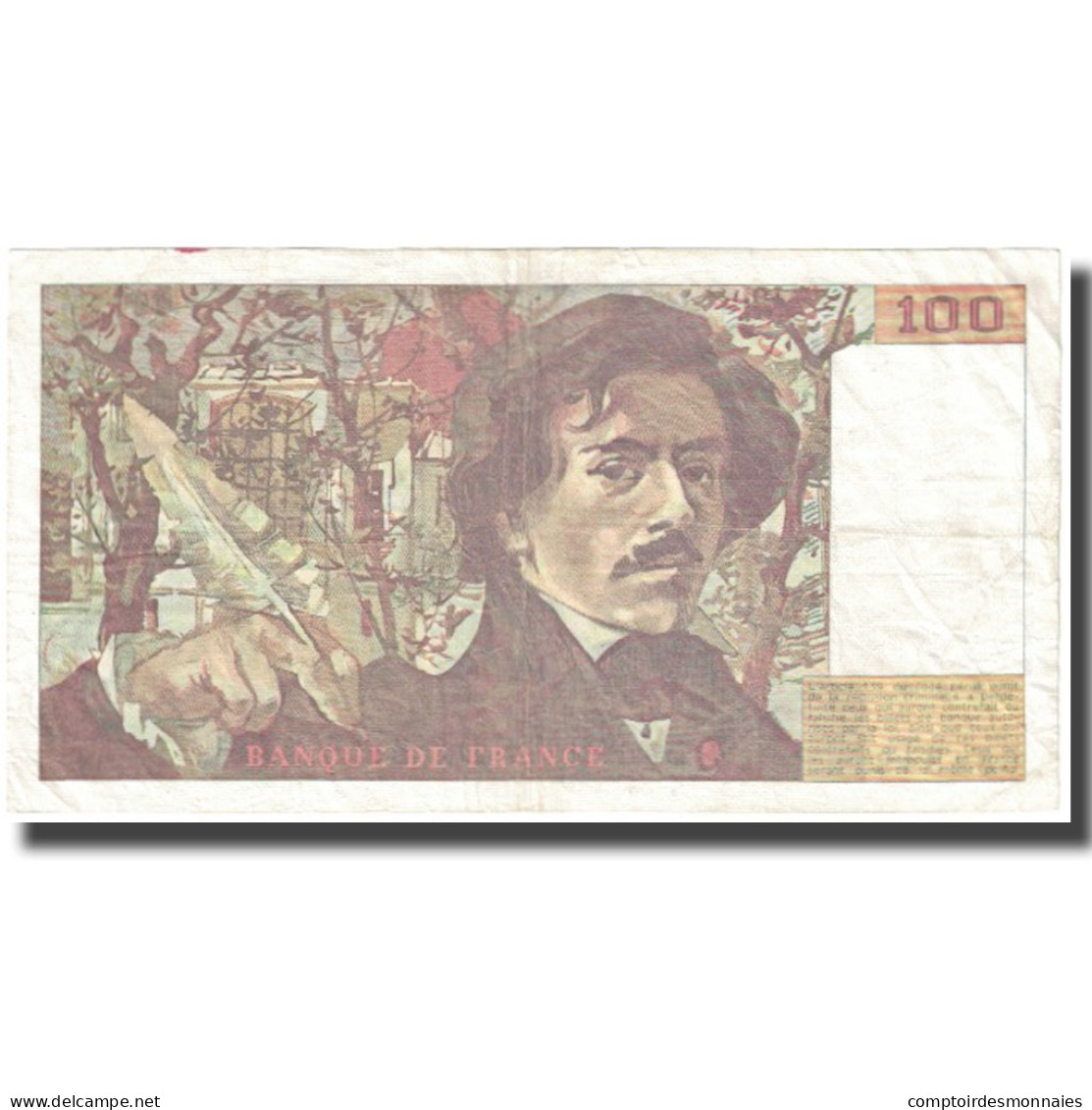 France, 100 Francs, Delacroix, 1989, TTB, Fayette:69.13a, KM:154d - 100 F 1978-1995 ''Delacroix''