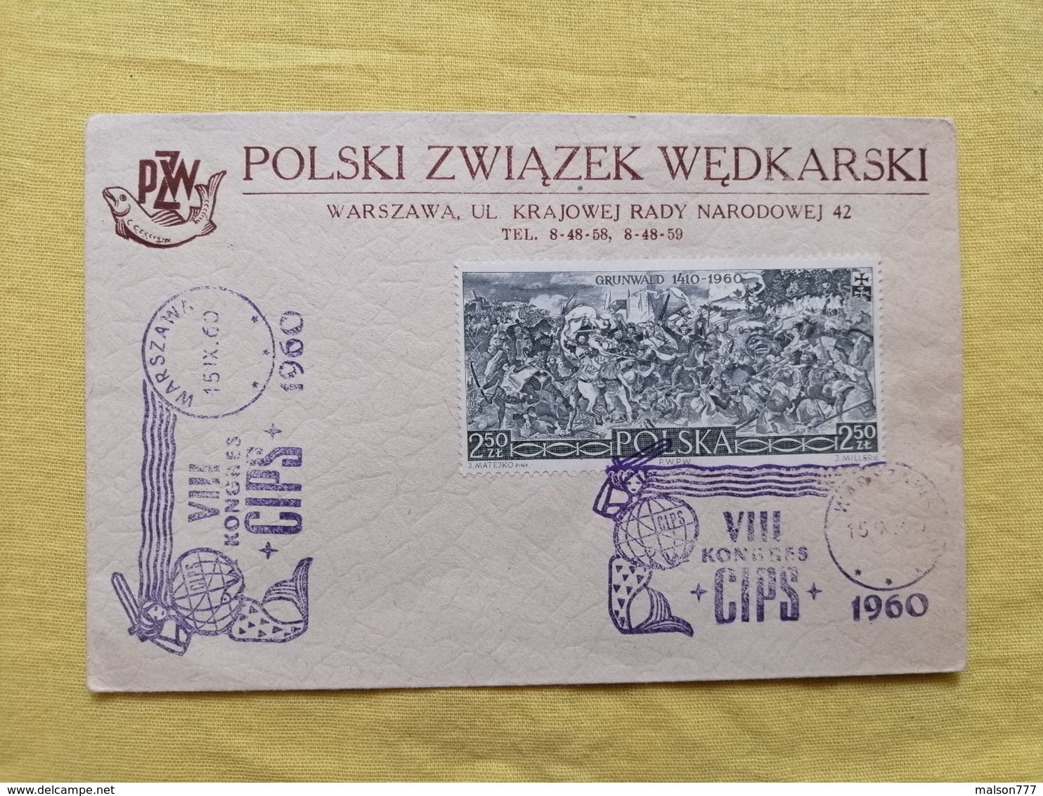 Cover Stamps Warszawa - Lettres & Documents