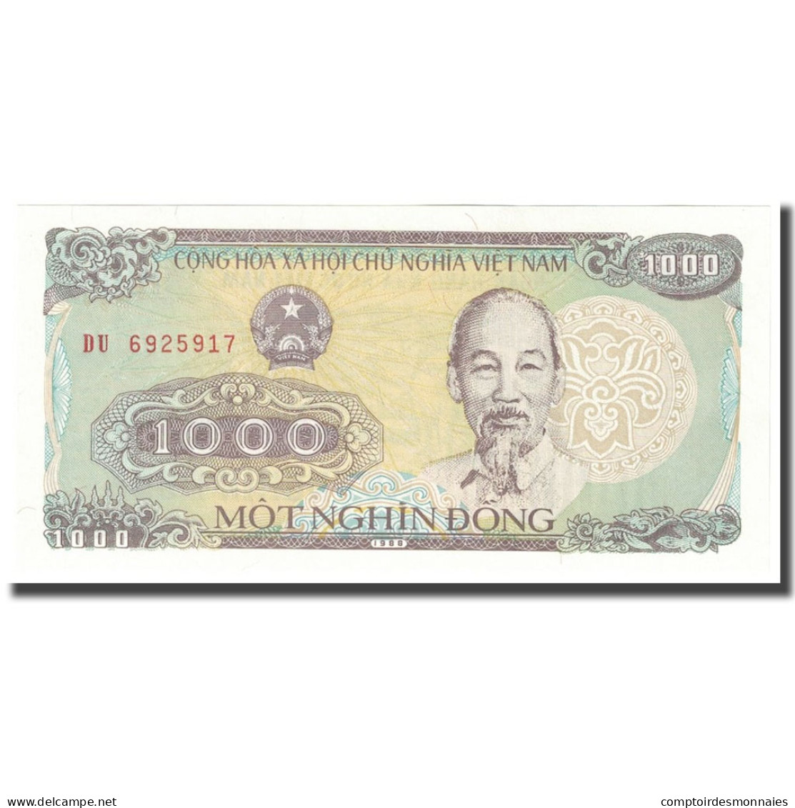 Billet, Viet Nam, 1000 D<ox>ng, 1988, KM:106b, NEUF - Vietnam