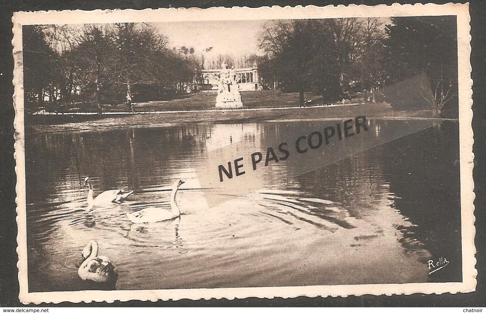 MONTPELLIER  Jardin De L Esplanade  Monument  Auguste Comte / Oblit 1947 "sciences Arts Commerce Climat" / Cygnes - Montpellier