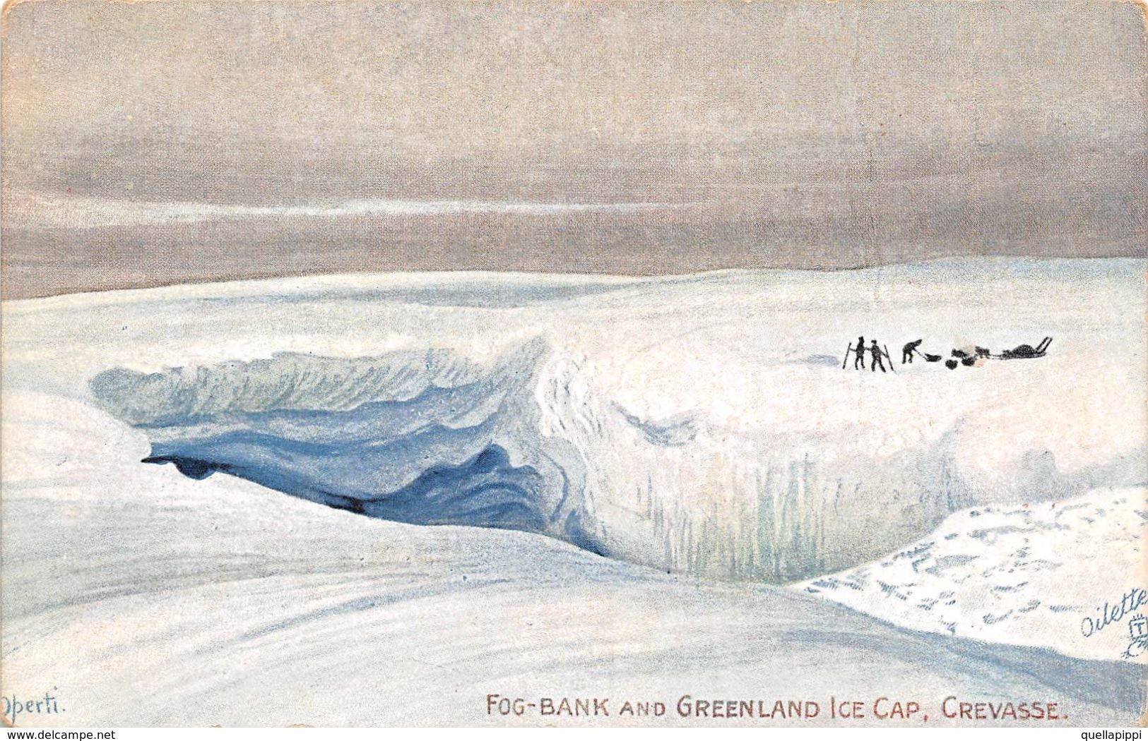 010787 "GROELLANDIA - FOG-BANK AND GREENLAND OCE CAP - CREVASSE"  ANIMATA, SLITTE. CART  NON SPED - Groenland